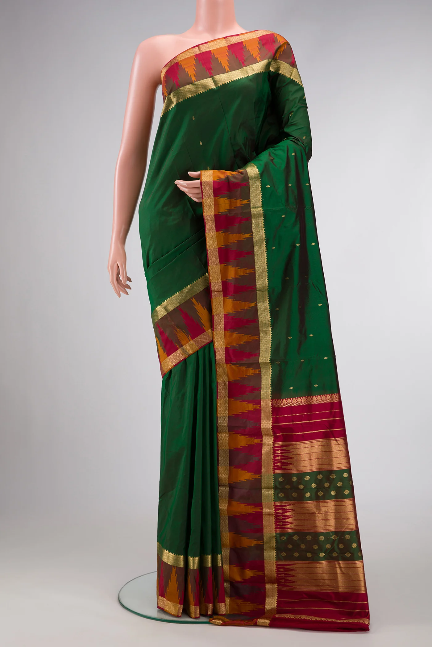 Green Bangalore Silk Saree