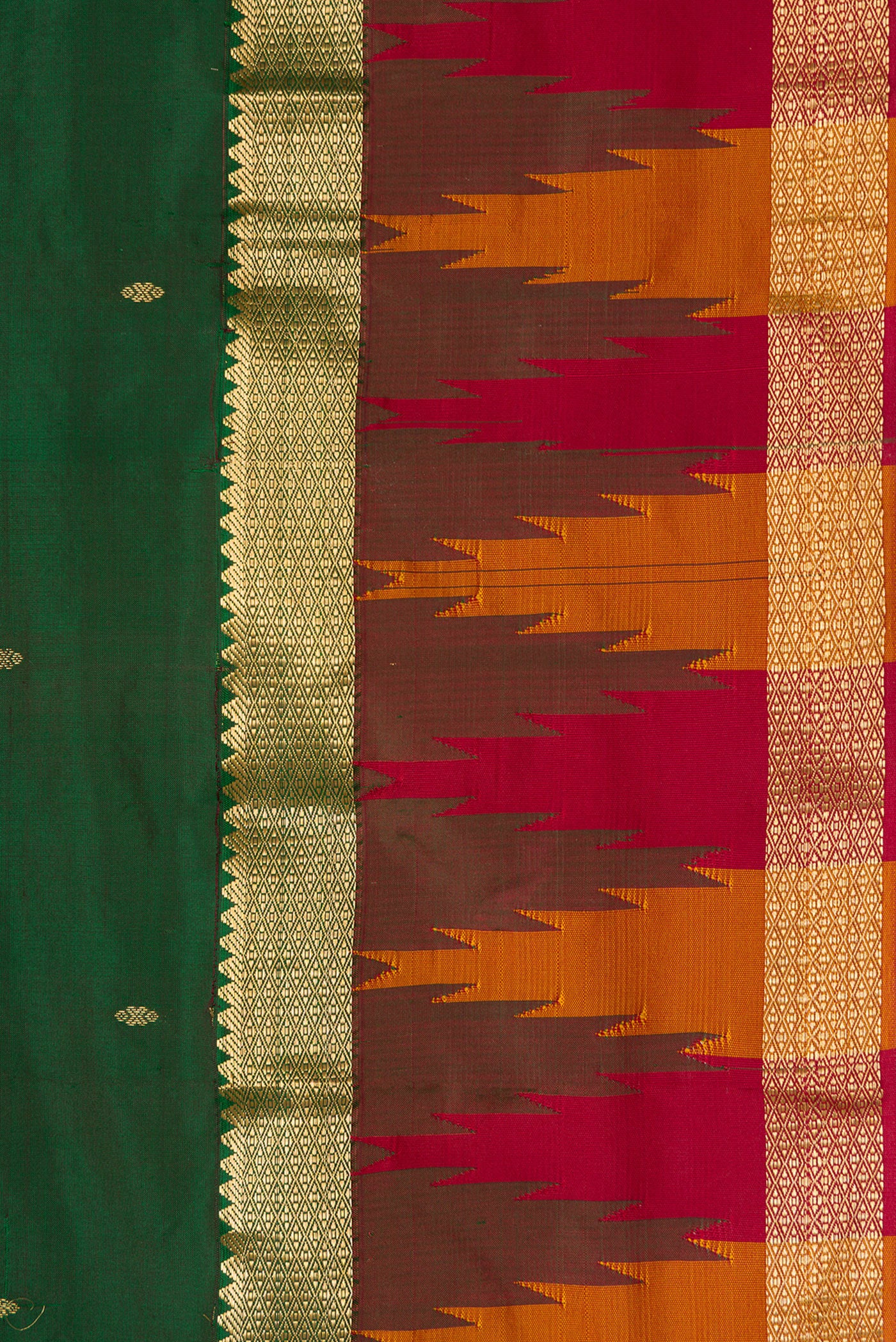 Green Bangalore Silk Saree - Image 3