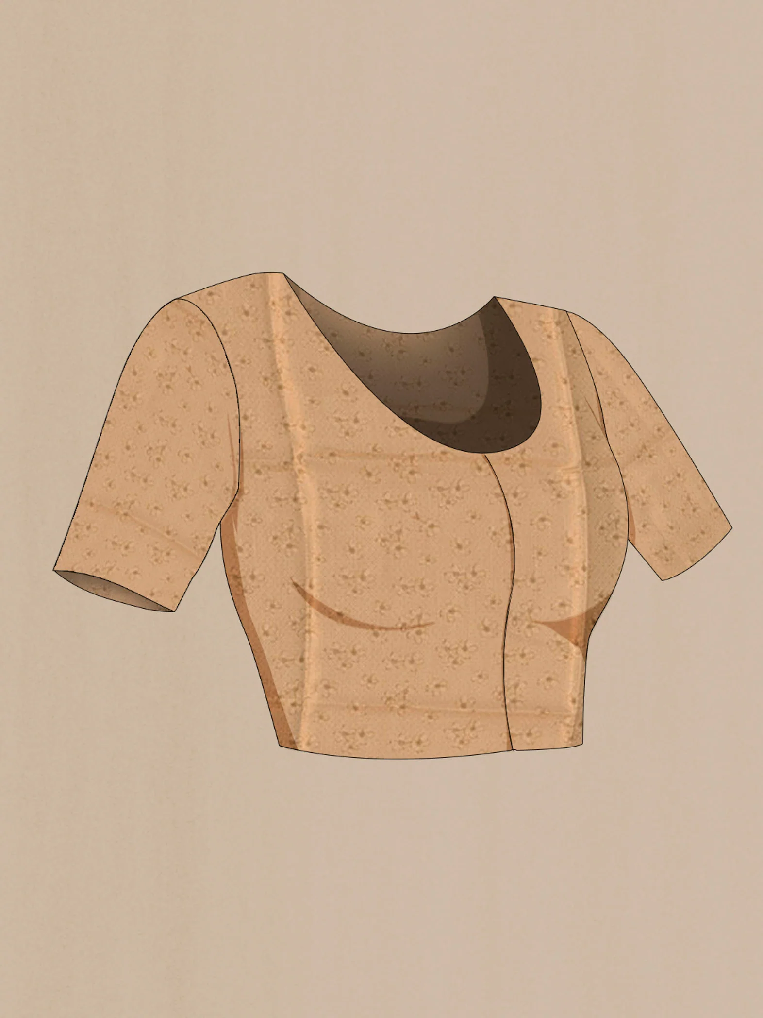 Beige Bhagalpuri Tussar Silk Saree - Image 4