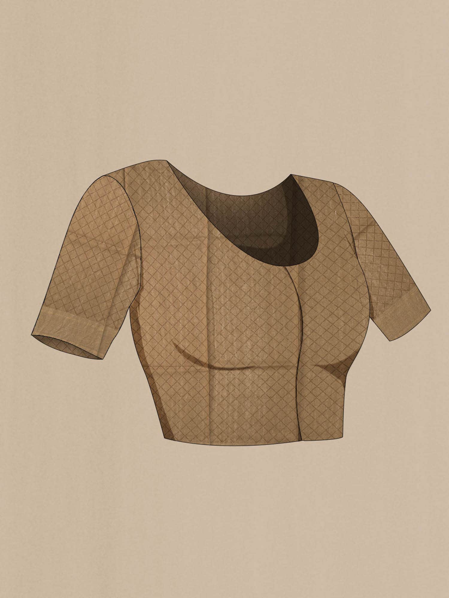 Brown Bhagalpuri Tussar Silk Saree - Image 10