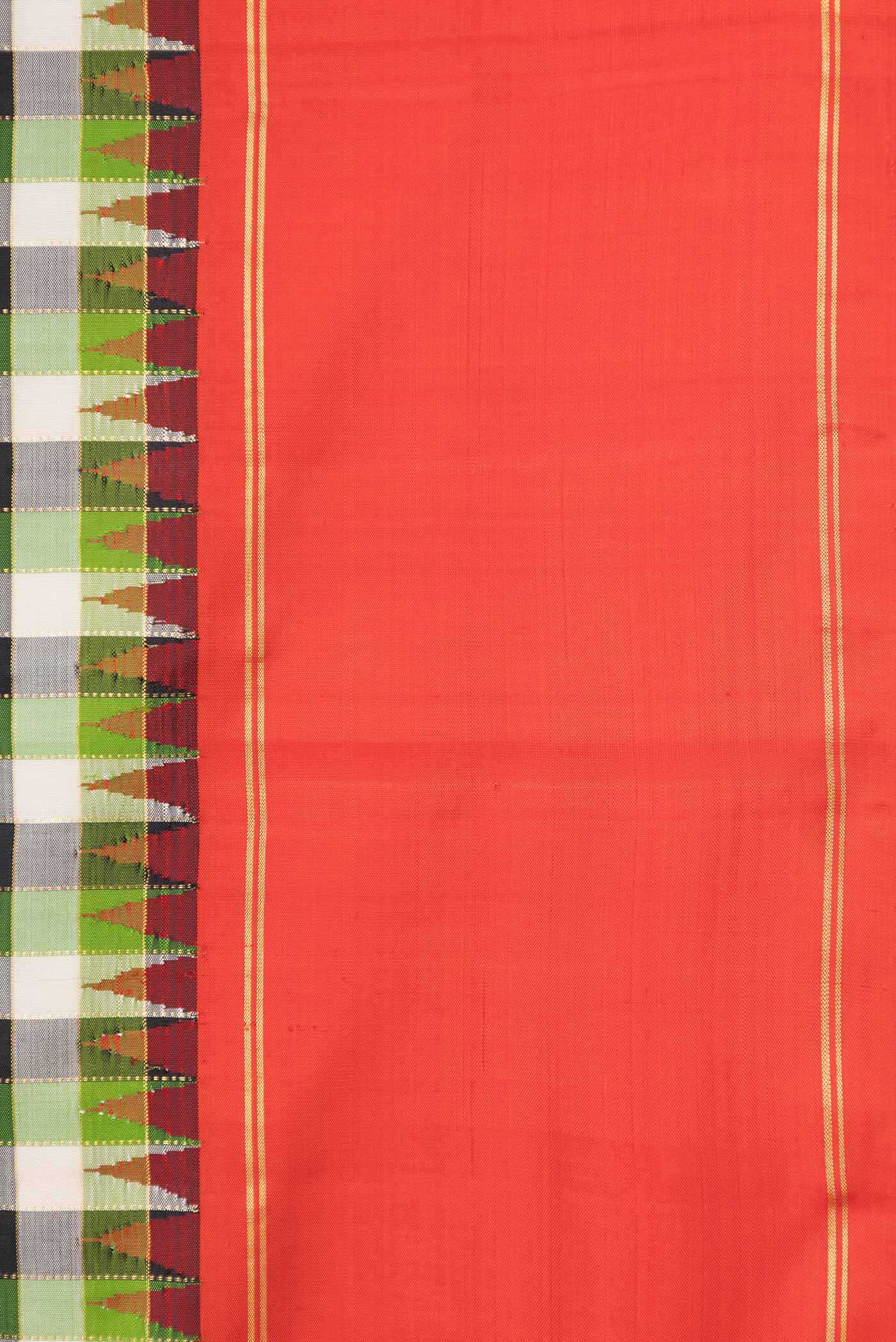 Green,Black and Beige Color Kanjivaram Silk Saree - Image 3