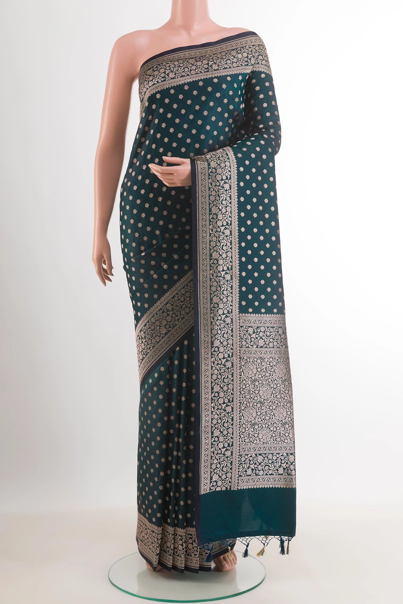 Green Blended Banarasi Silk Saree