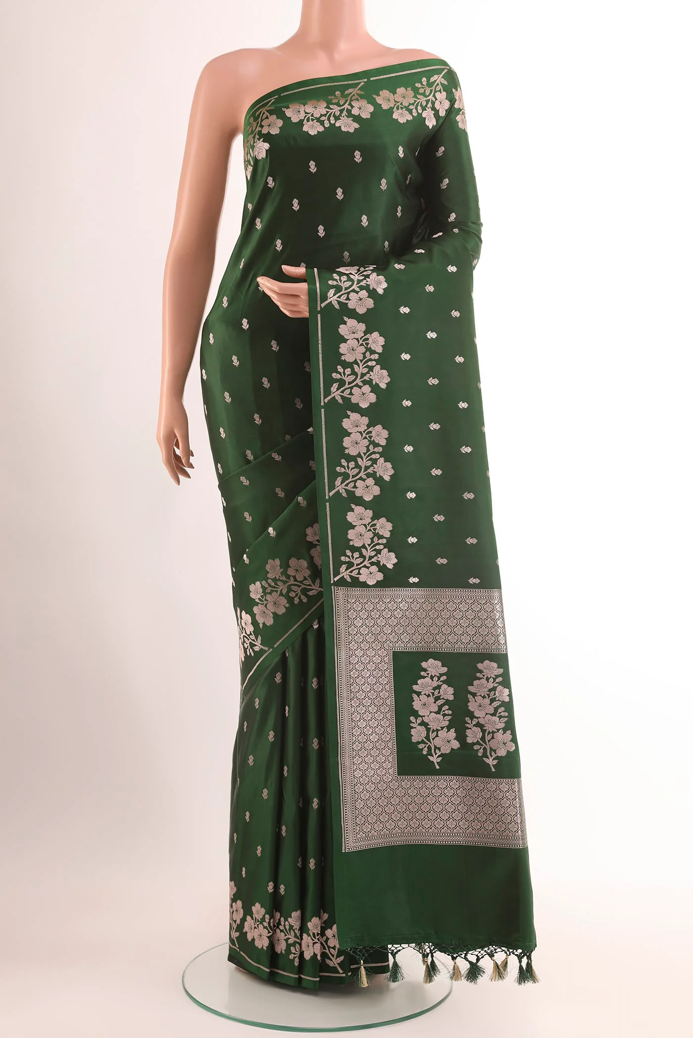 Green Blended Banarasi Silk Saree