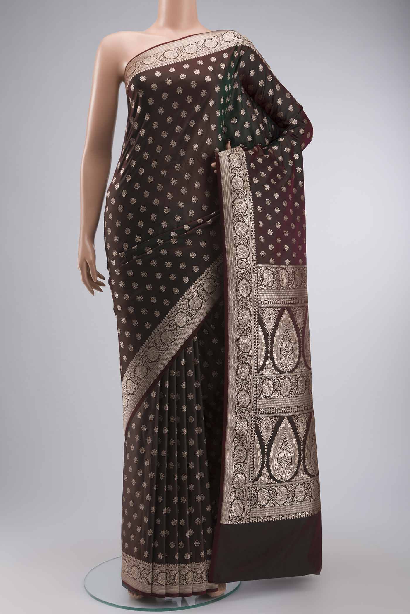 Green Blended Banarasi Silk Saree