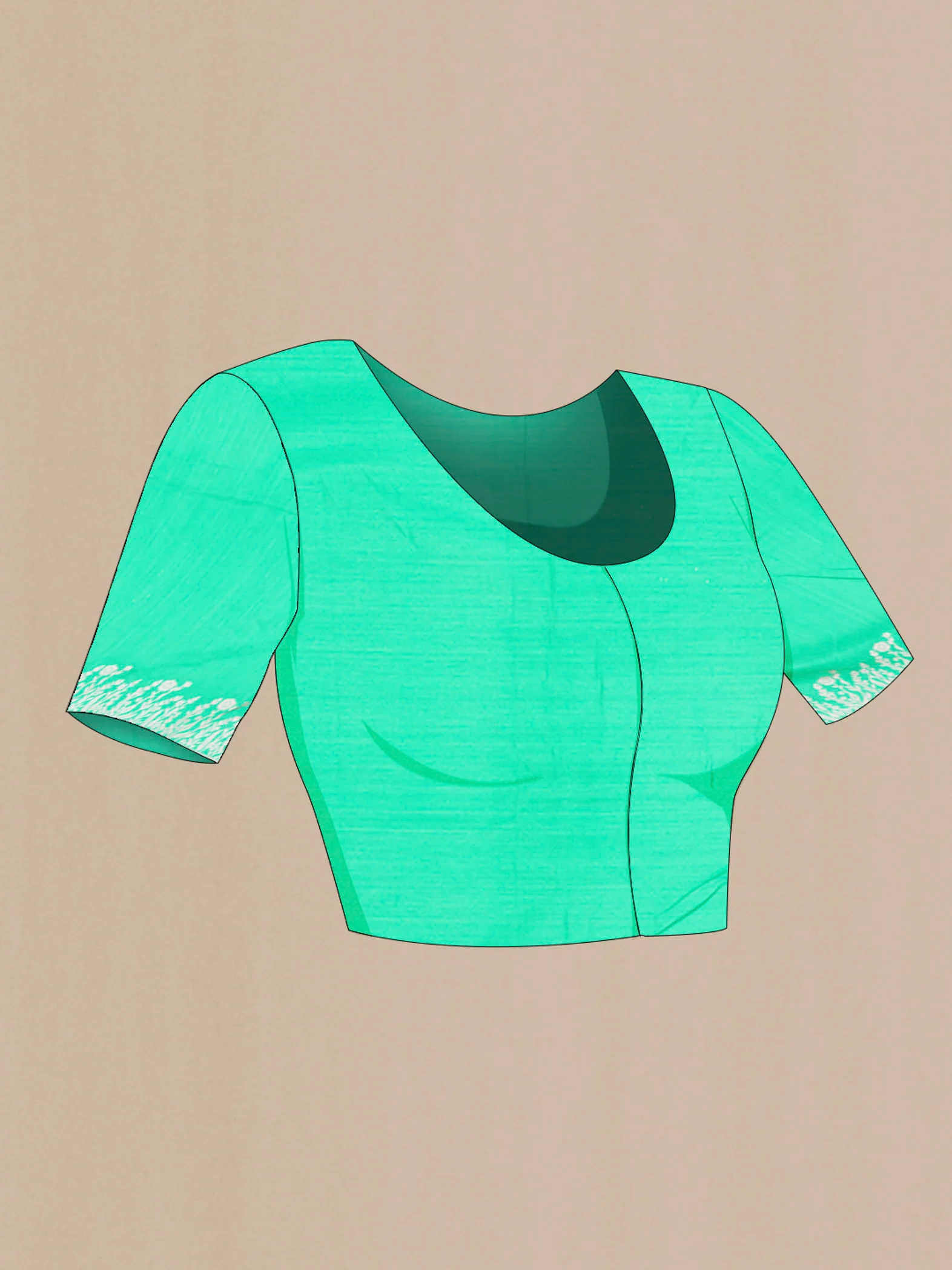 Green Blended Banarasi Silk Saree - Image 2
