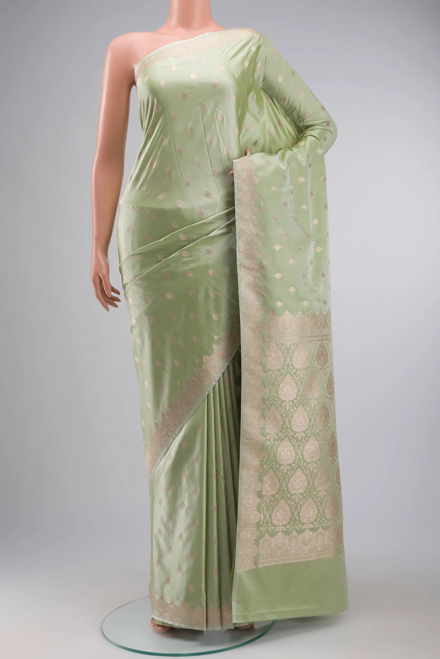 Green Blended Banarasi Silk Saree
