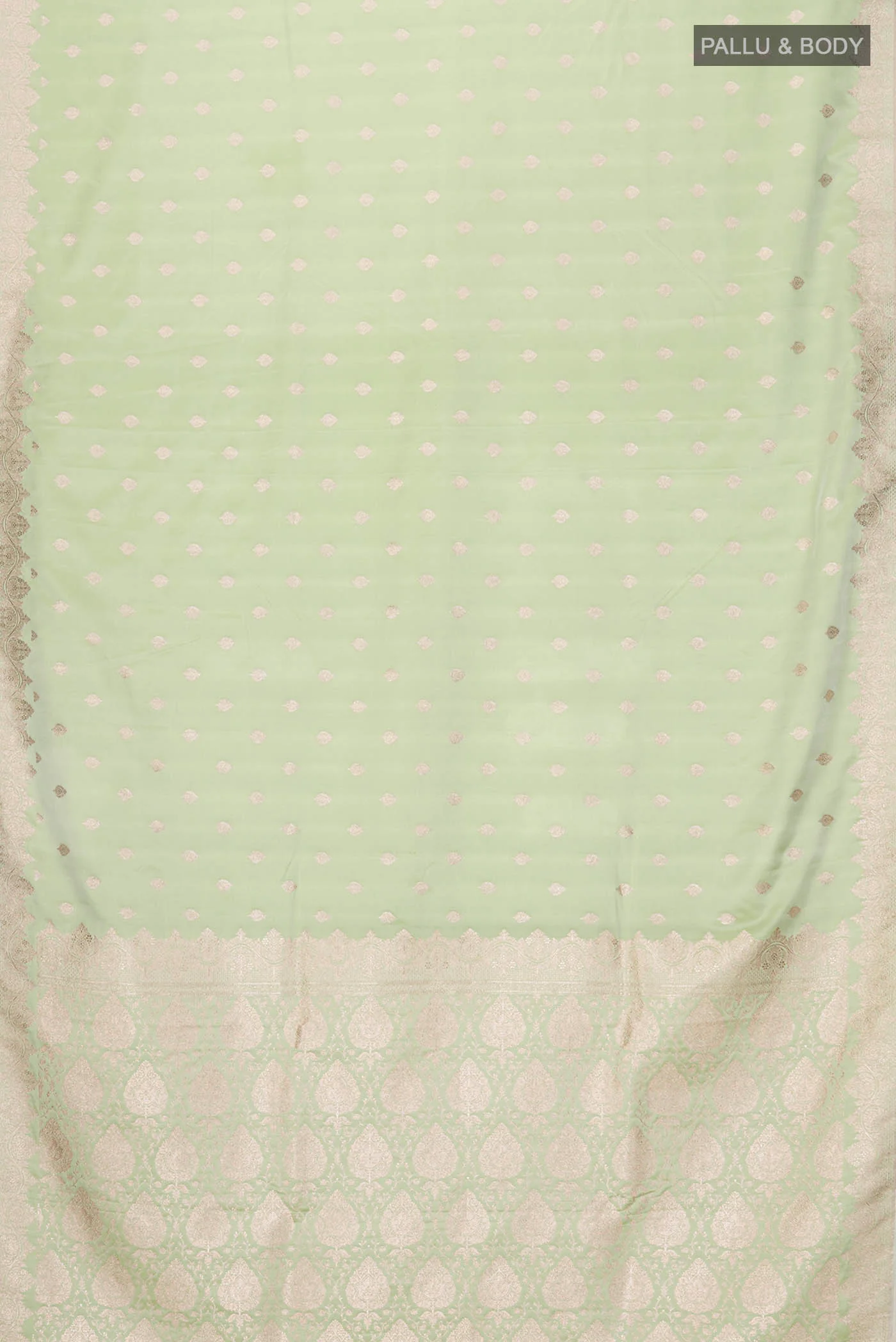 Green Blended Banarasi Silk Saree - Image 3