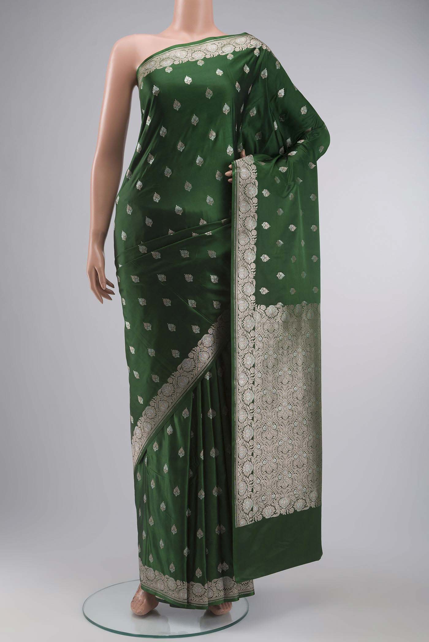 Green Blended Banarasi Silk Saree