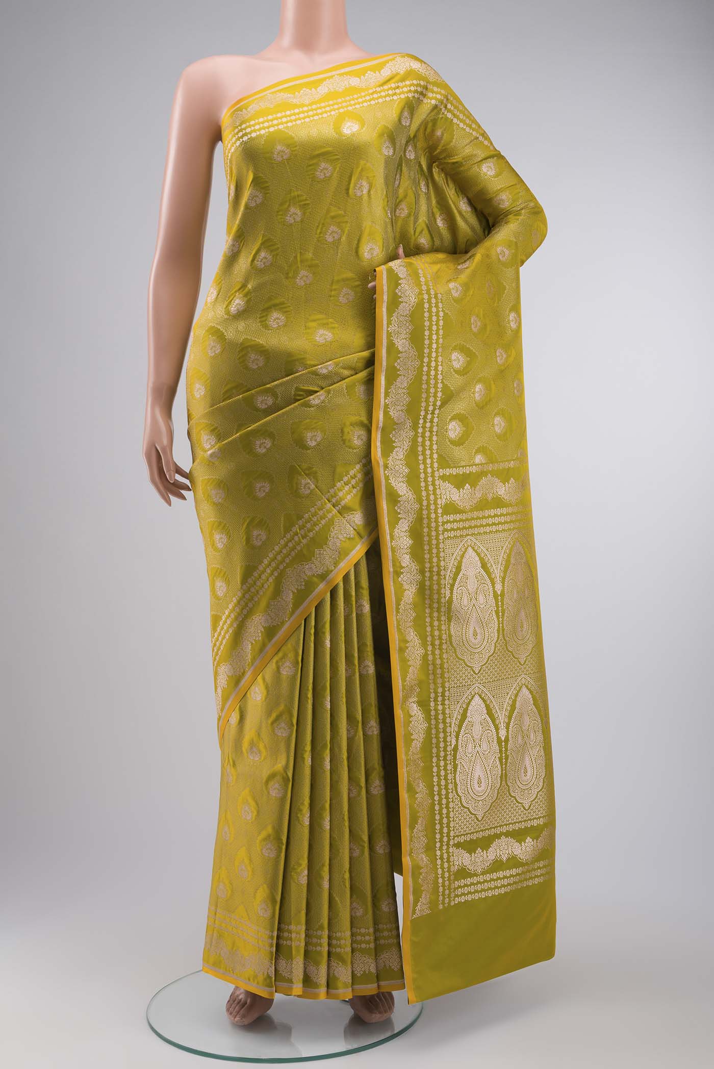 Green Blended Banarasi Silk Saree