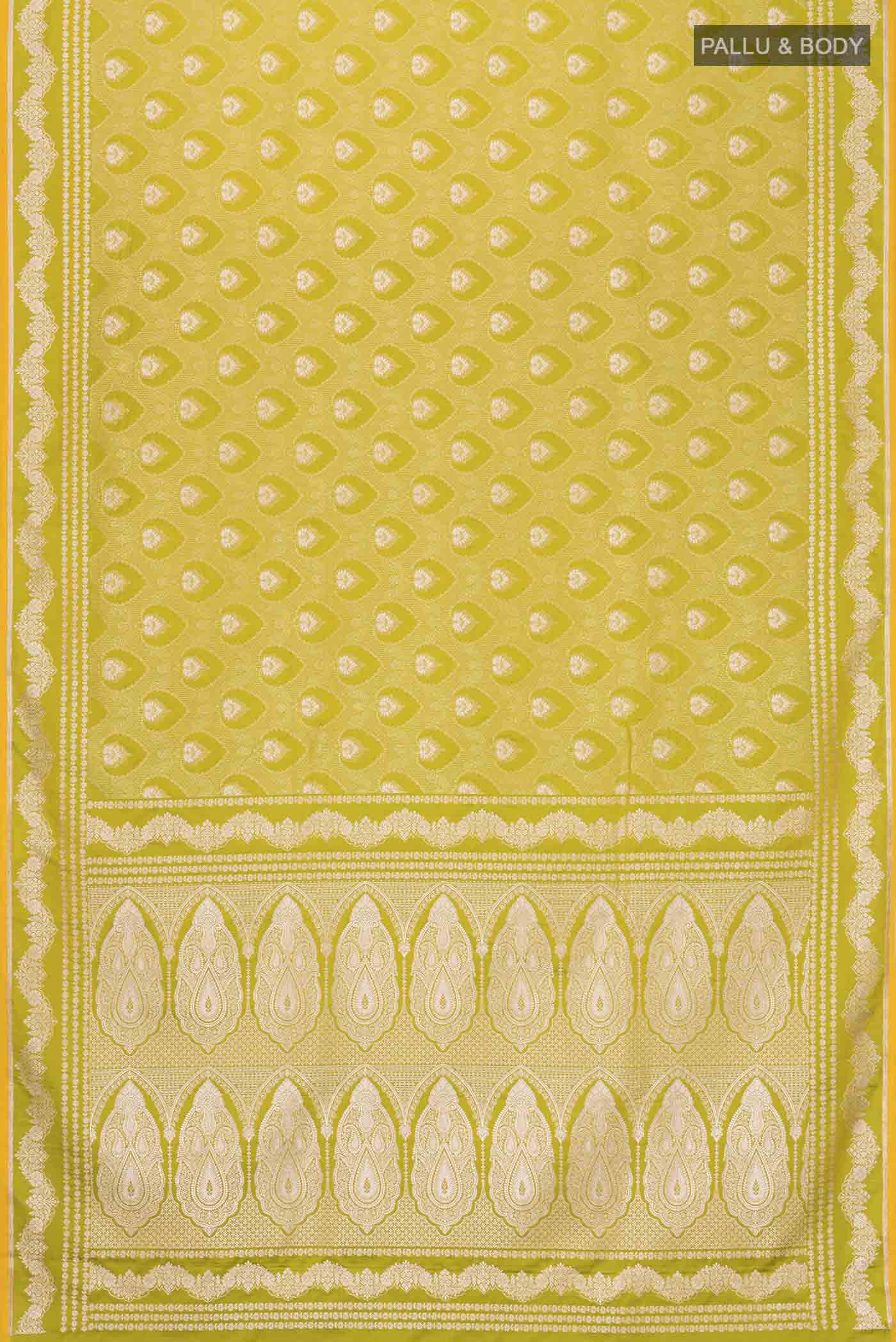 Green Blended Banarasi Silk Saree - Image 5