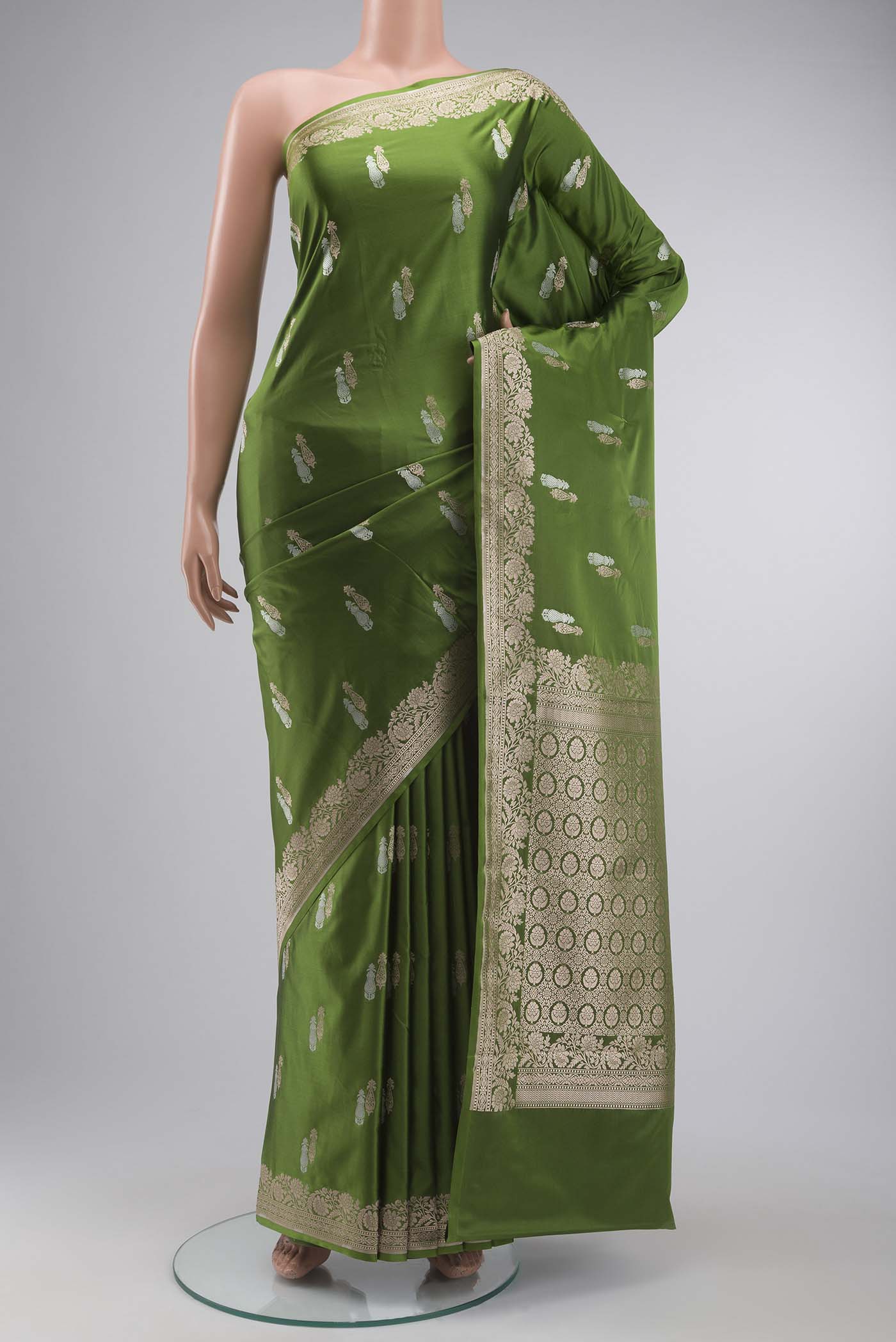 Green Blended Banarasi Silk Saree