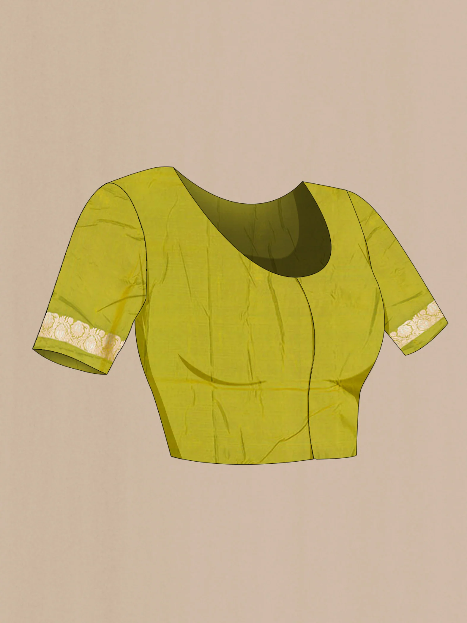 Green Blended Banarasi Silk Saree - Image 2