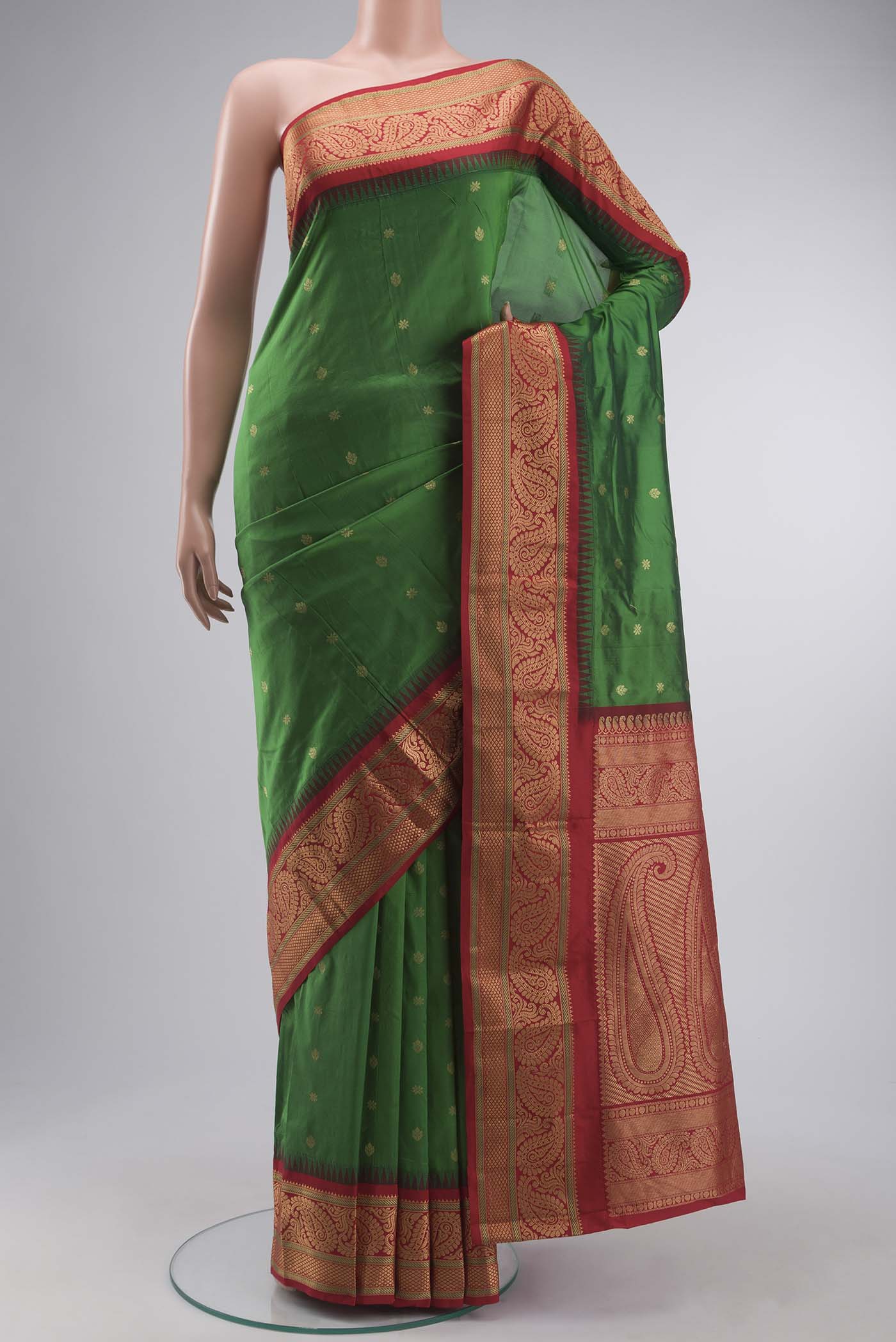 Green Blended Bangalore Silk Saree