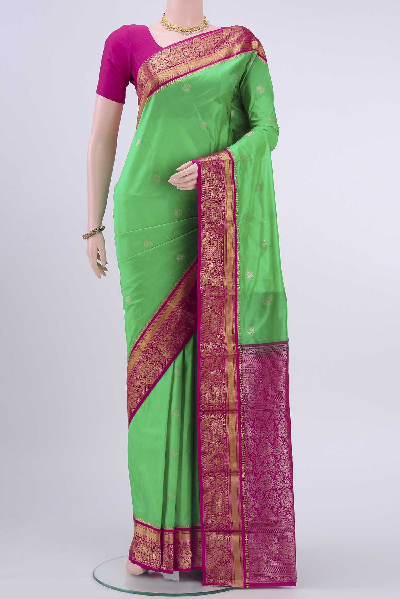 Green Blended Bangalore Silk Saree
