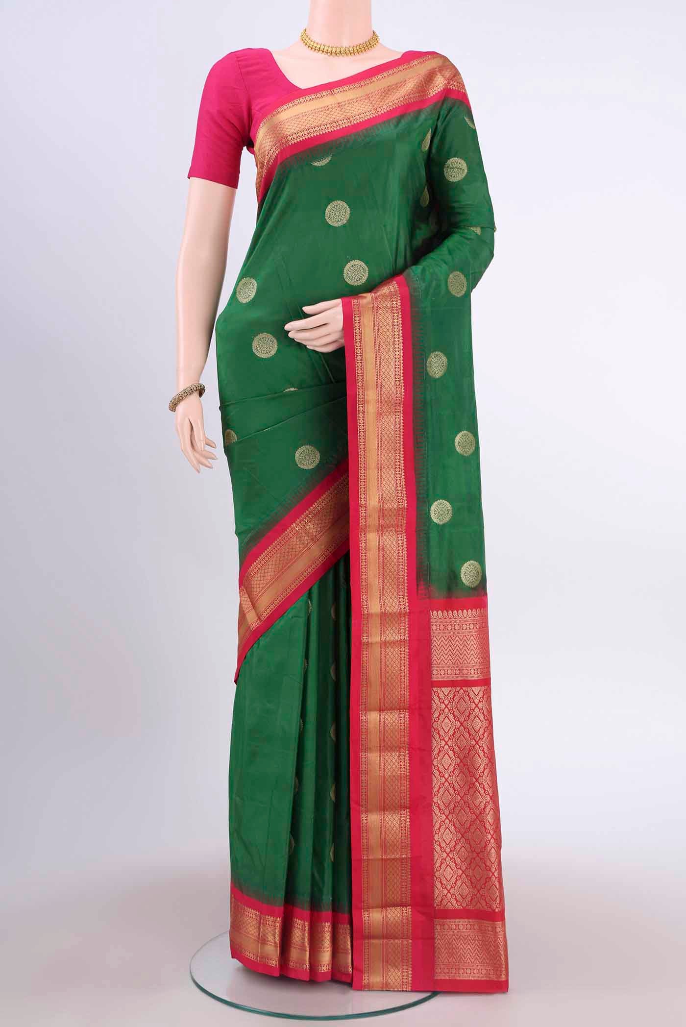 Green Blended Bangalore Silk Saree