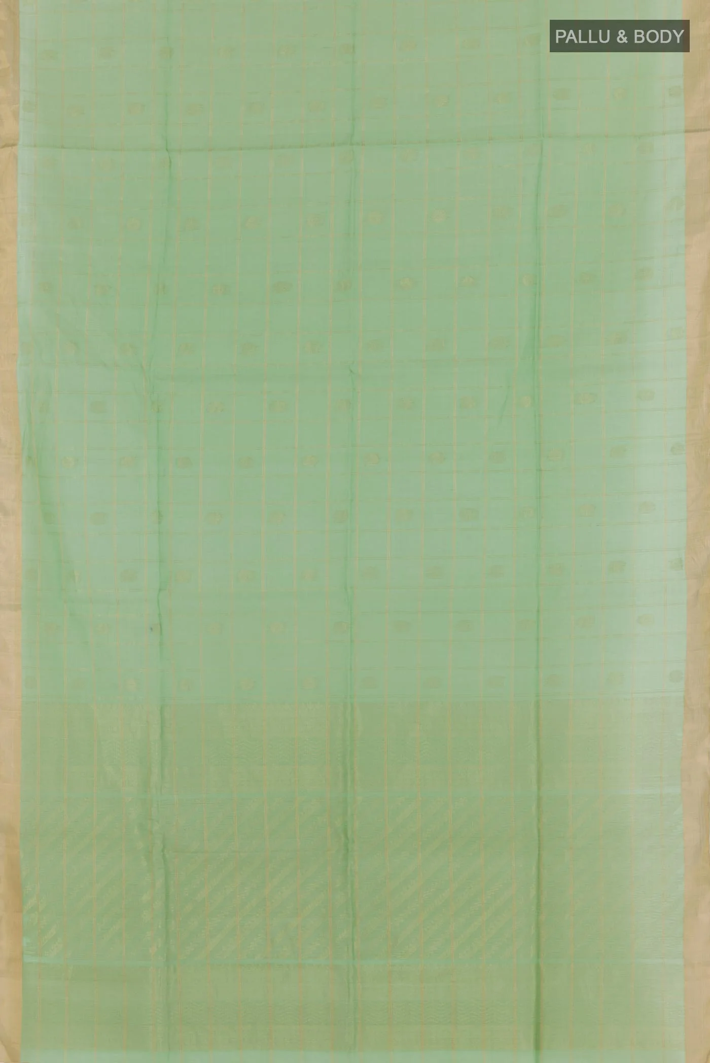 Pista Green Silk Cotton Saree - Image 3