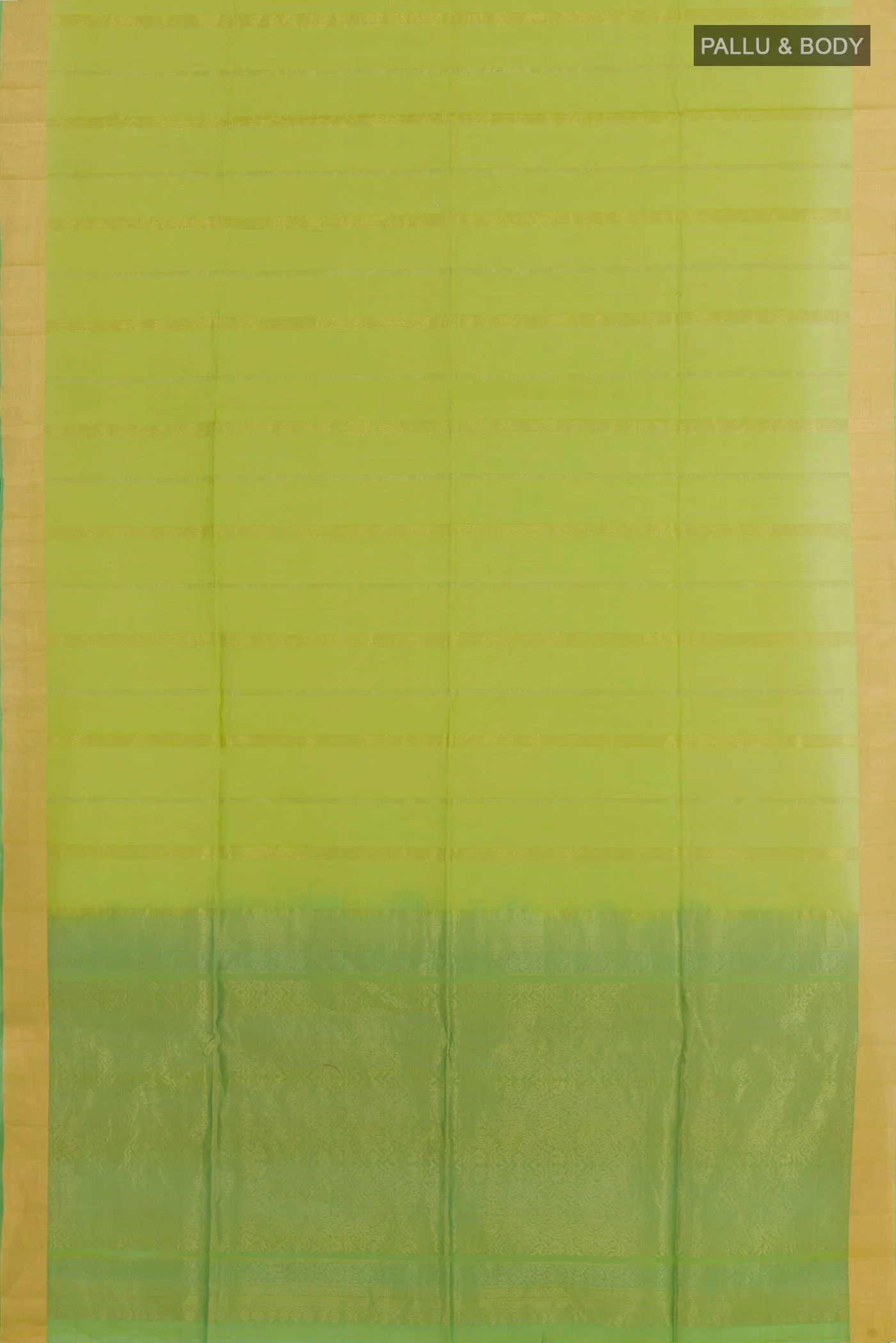 Parrot Green Silk Cotton Saree - Image 3