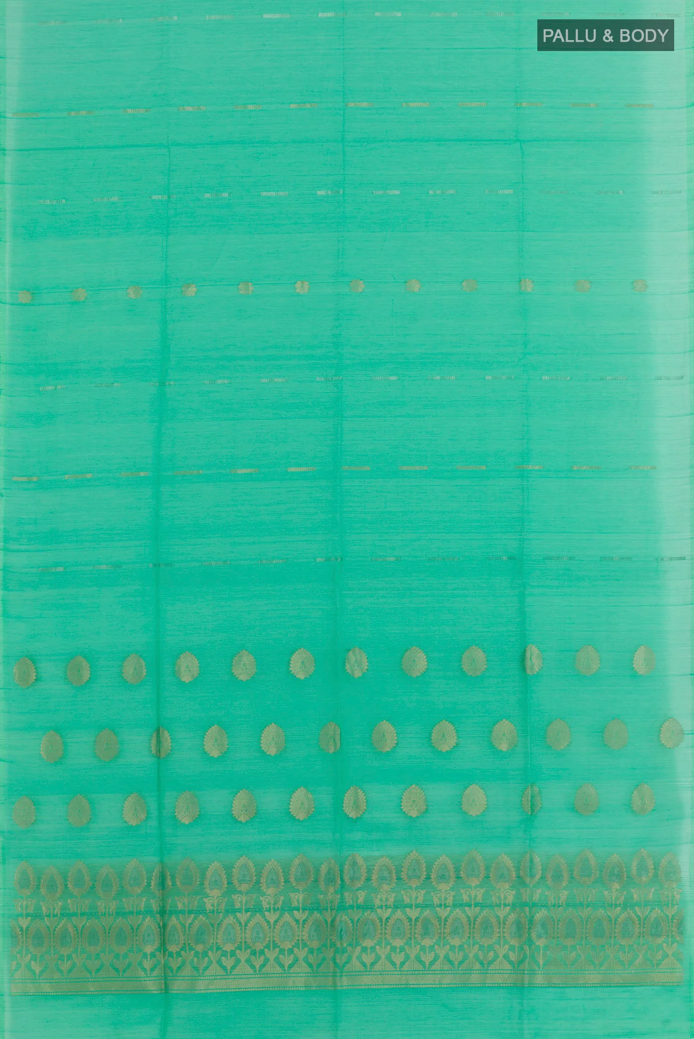 Green Silk Cotton Saree - Image 3
