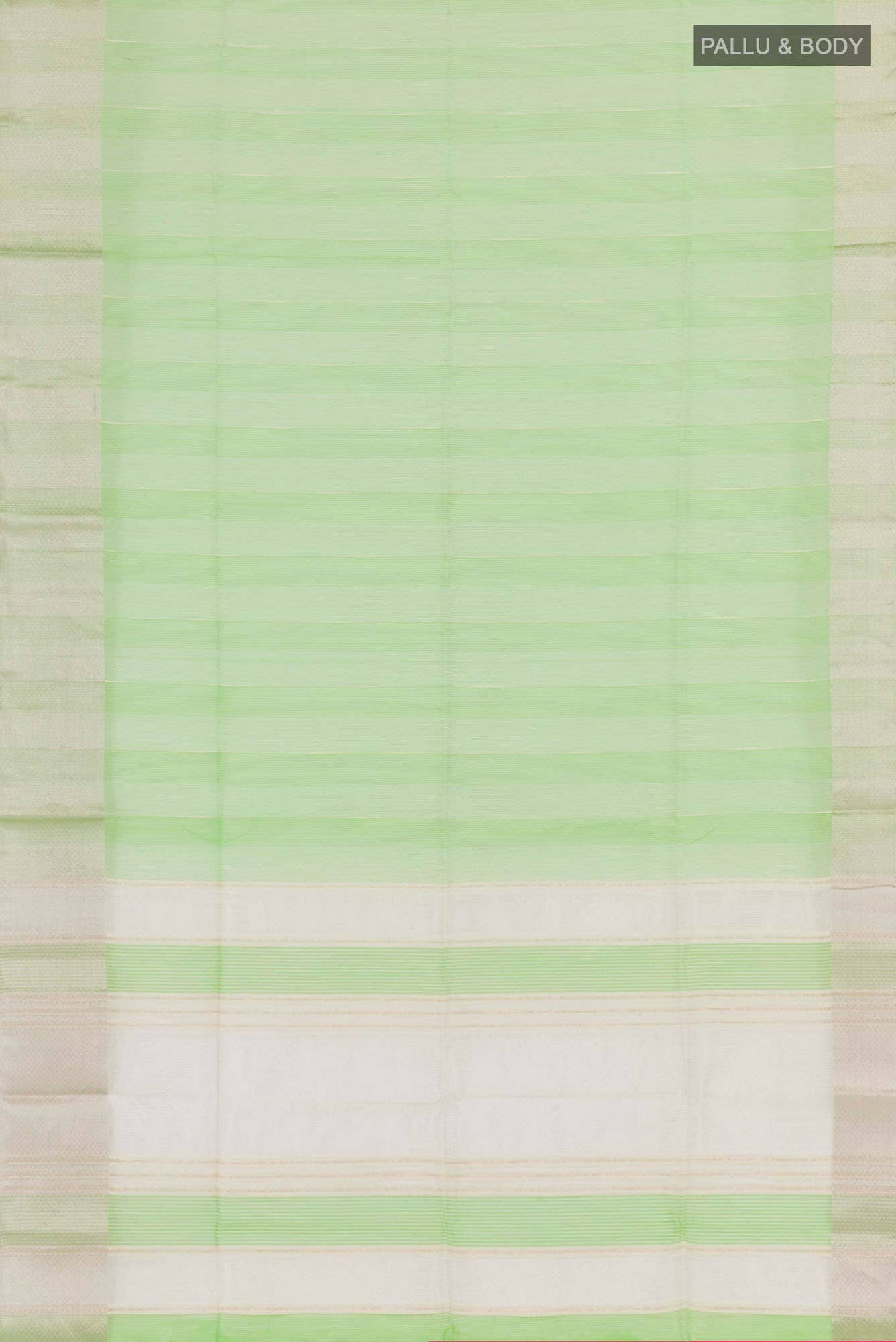 Green Blended Maheshwari Silk Cotton Saree - Image 3