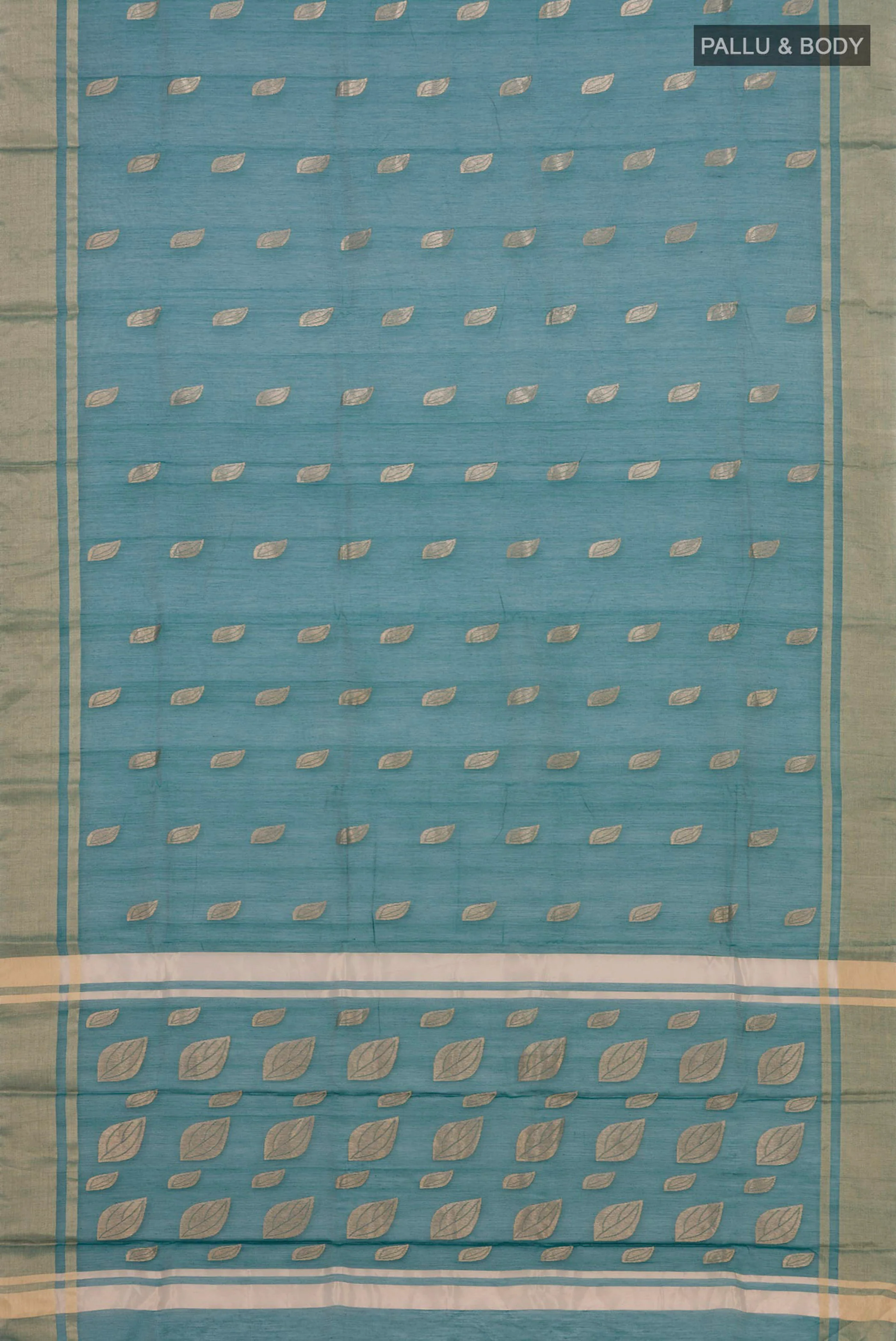 Green Chanderi Silk Cotton Saree - Image 5