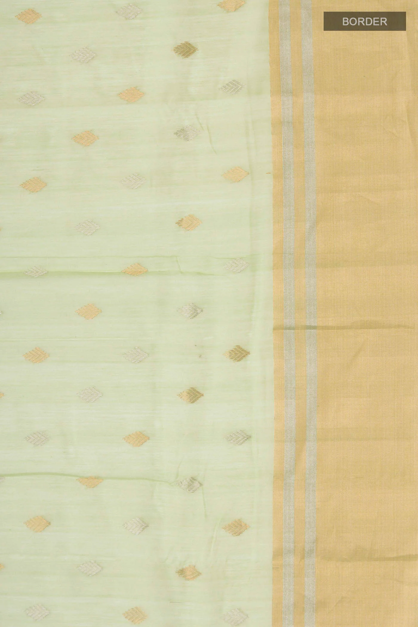 Green Chanderi Silk Cotton Saree - Image 3