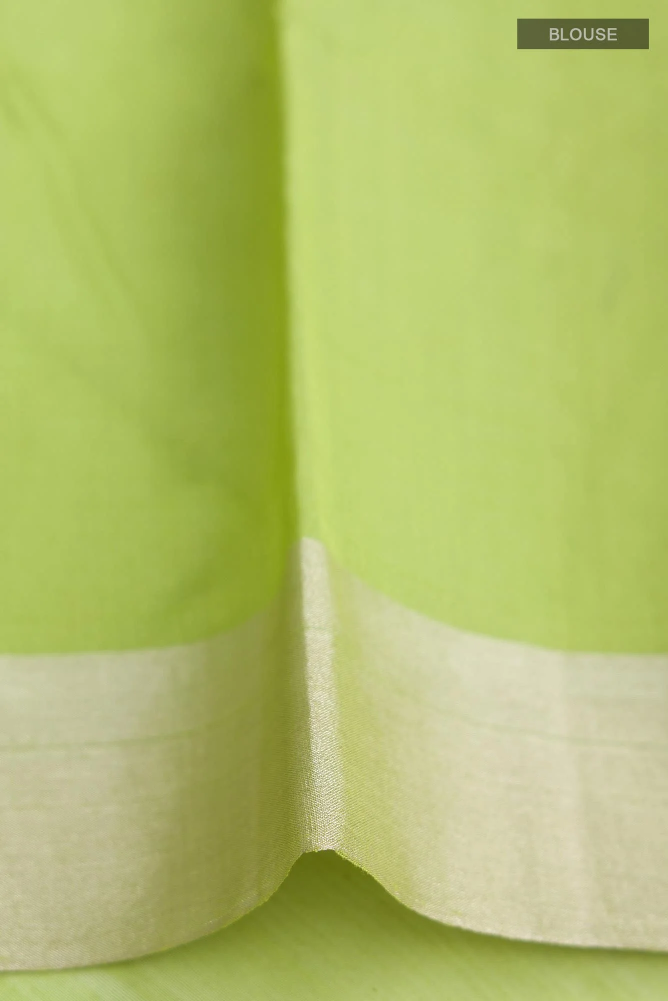 Navya  Green Chanderi Silk Cotton Saree - Image 4