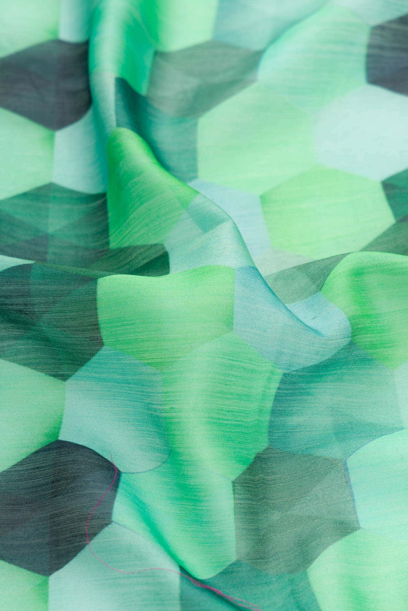 Green Chanderi Silk Saree - Image 2