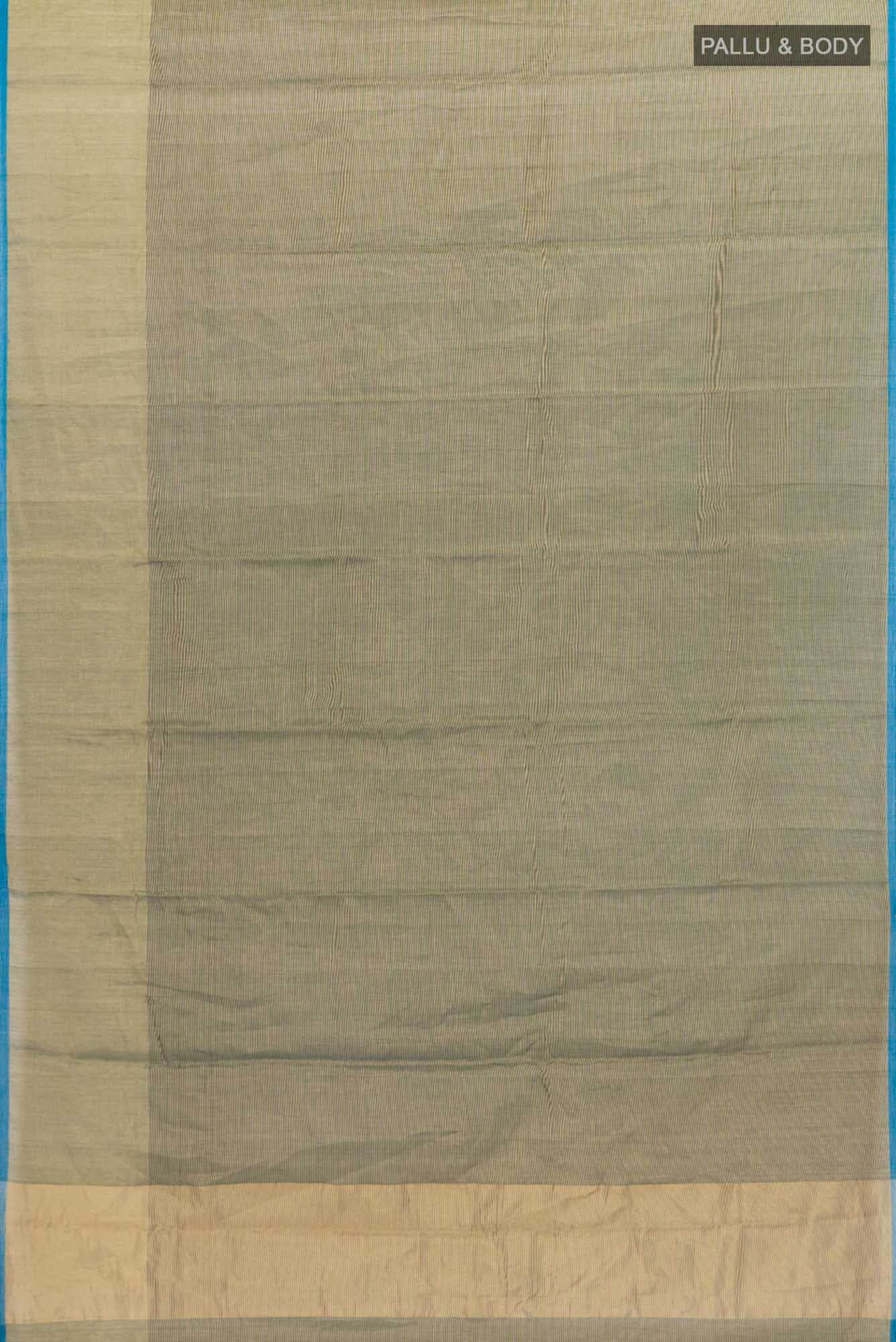 Green Chanderi Tissue Silk Cotton Saree - Image 4
