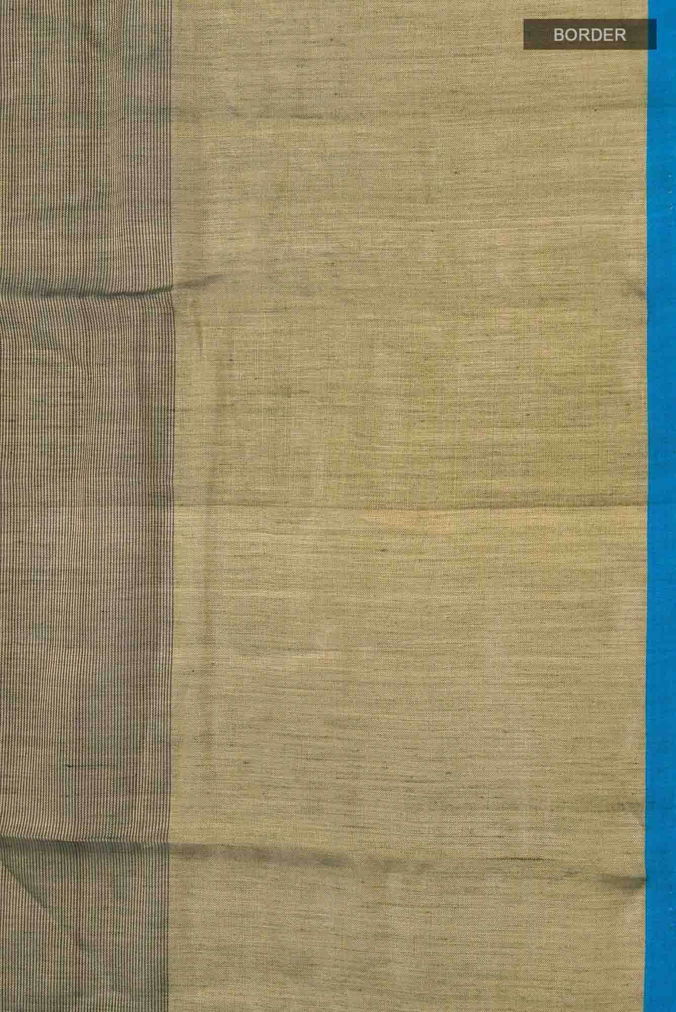 Green Chanderi Tissue Silk Cotton Saree - Image 5