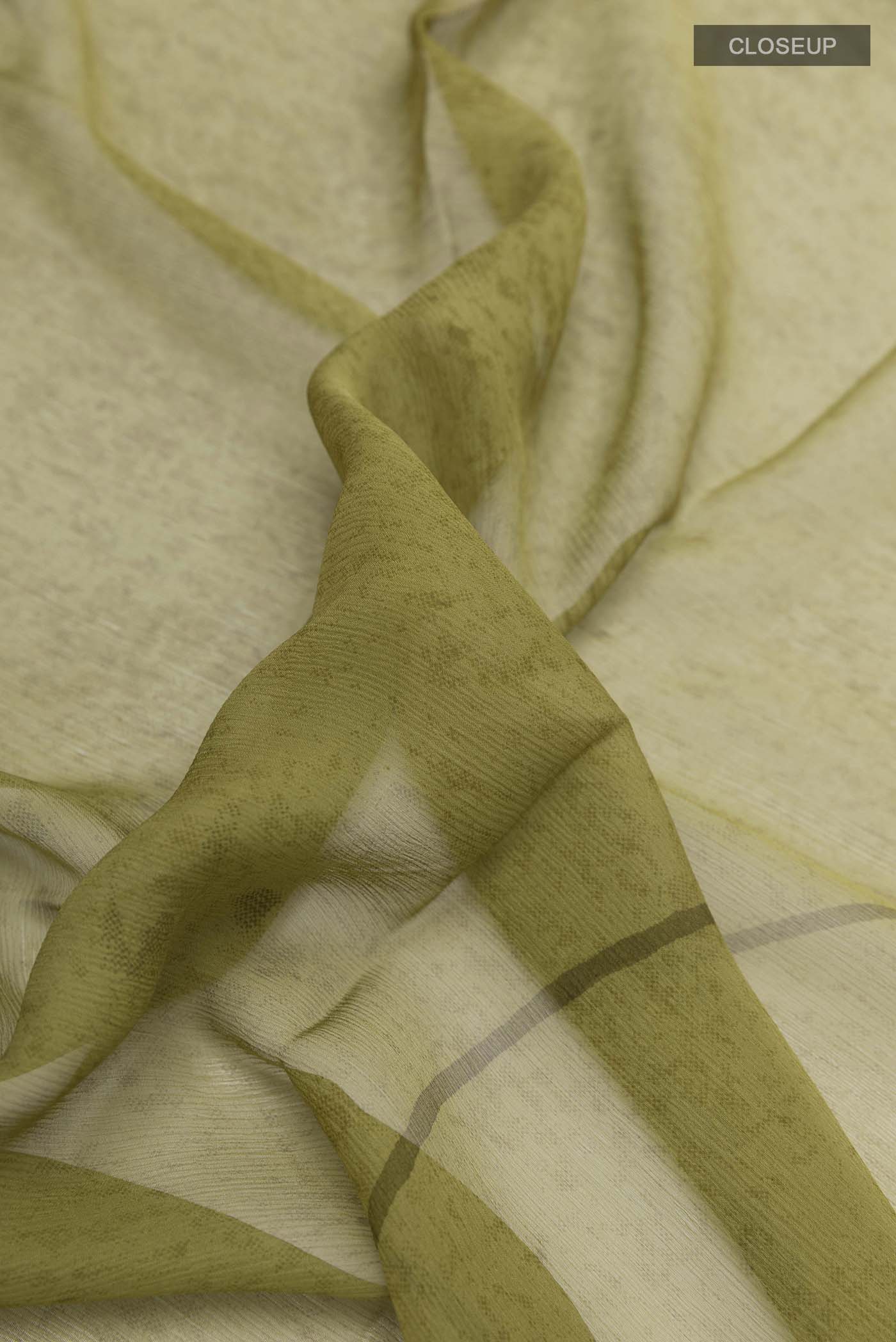 Green Chiffon Saree - Image 2