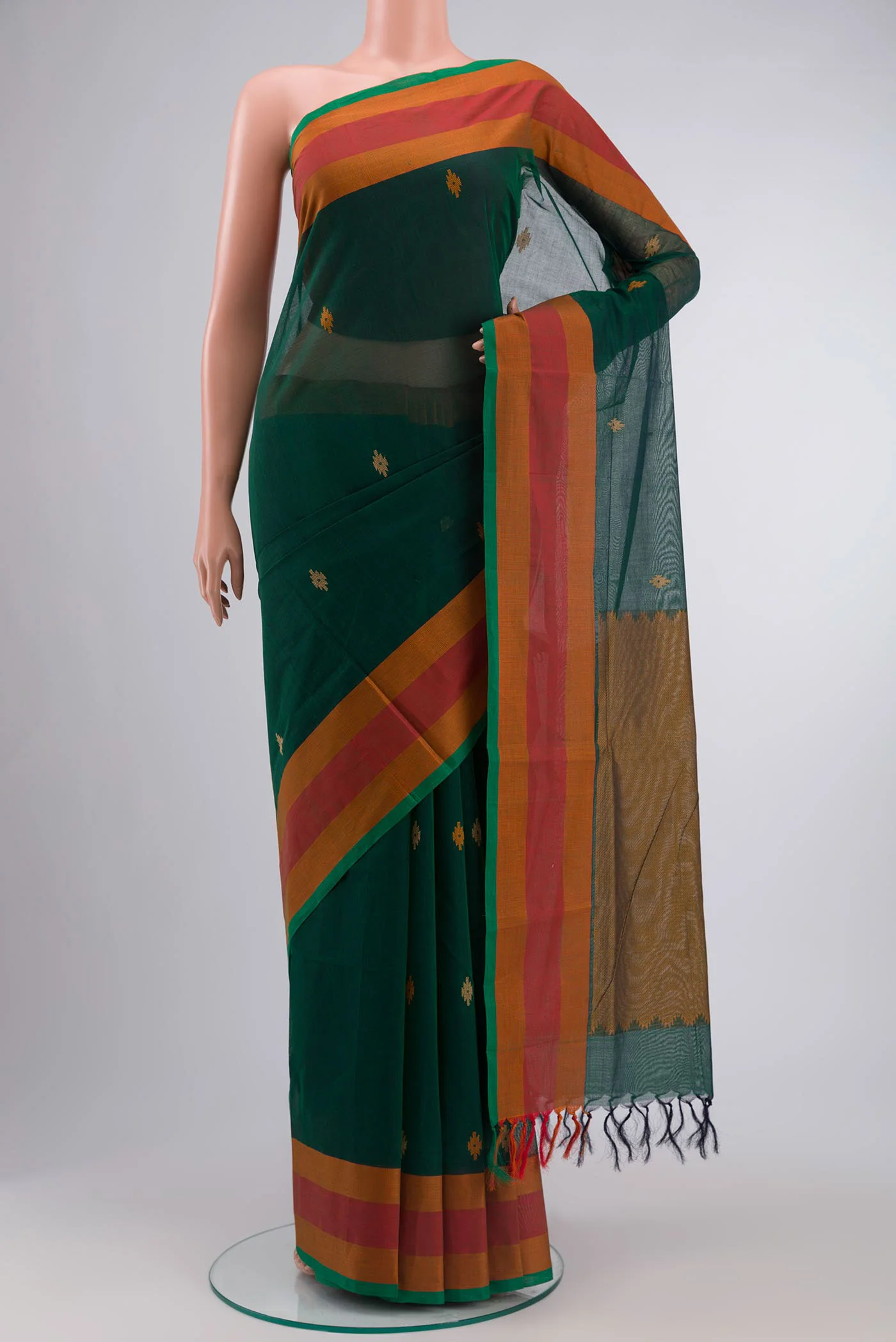 Green Coimbatore Cotton Saree