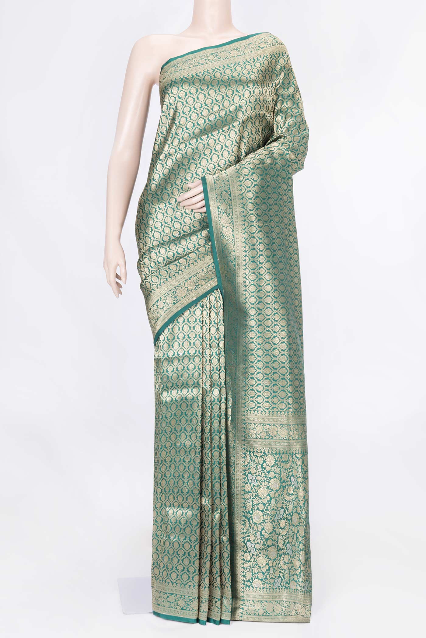Green Dual Tone Banarasi Saree