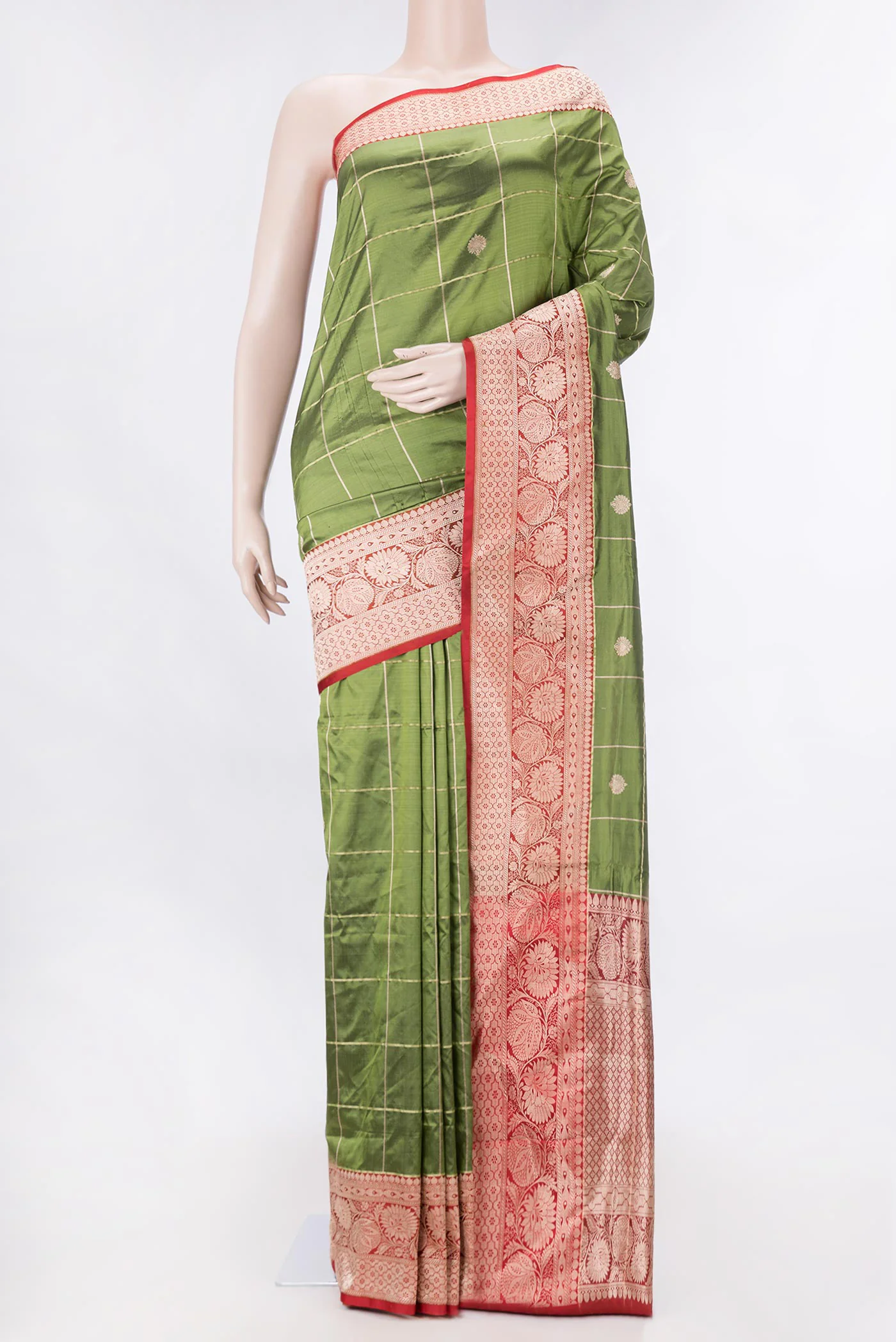 Green Dual Tone Banarasi Silk Saree