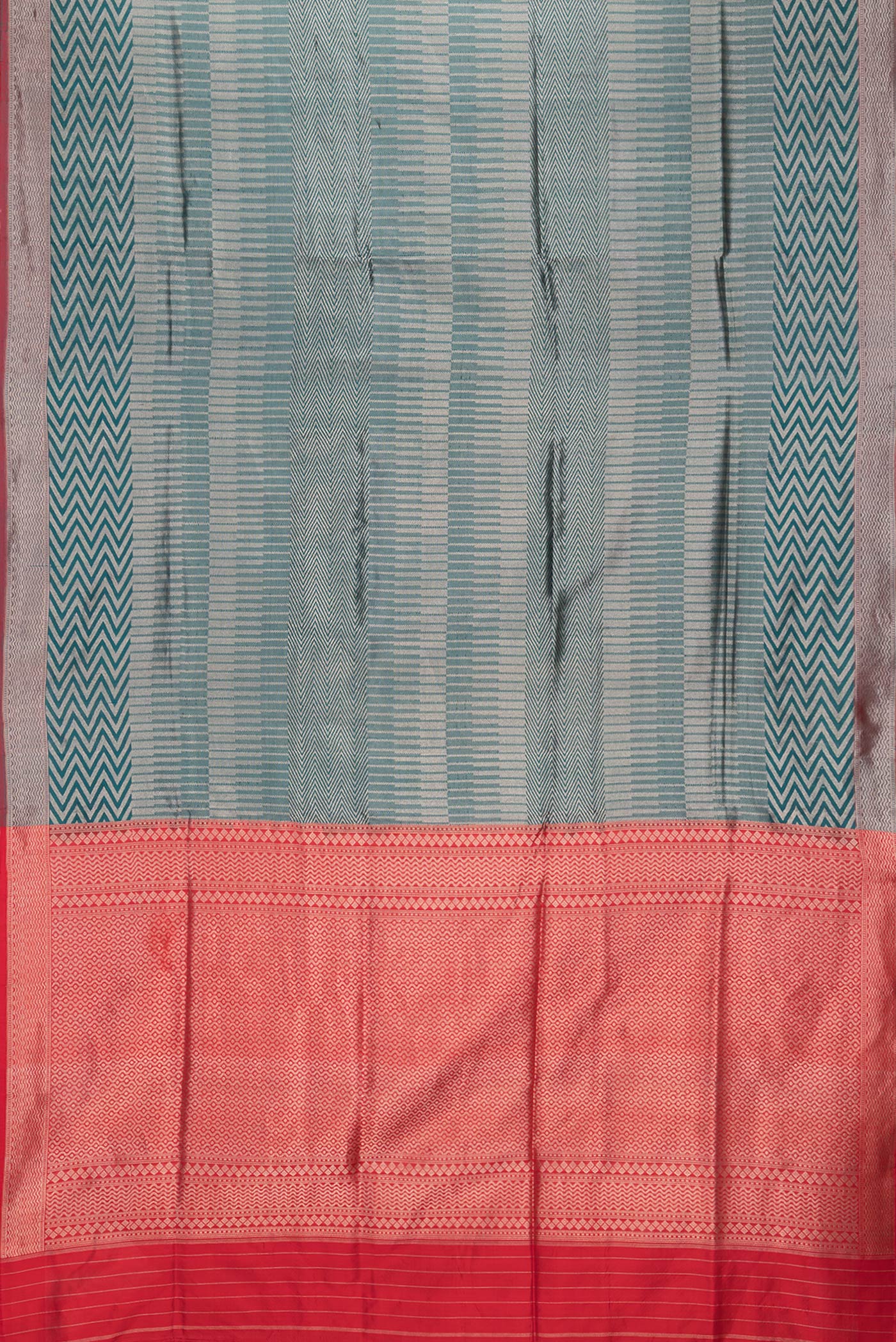 Green Banarasi Silk Saree - Image 6