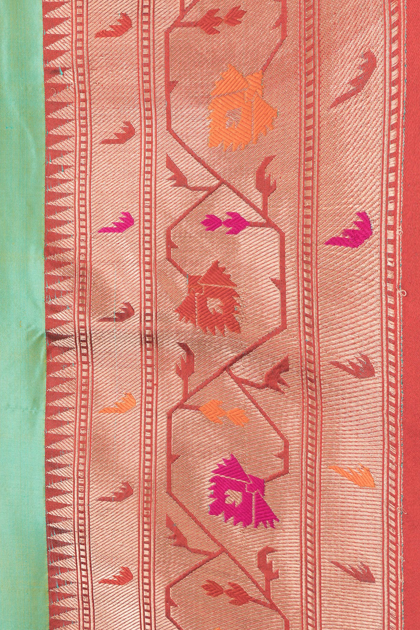 Green Banarasi Katan Silk Saree - Image 3