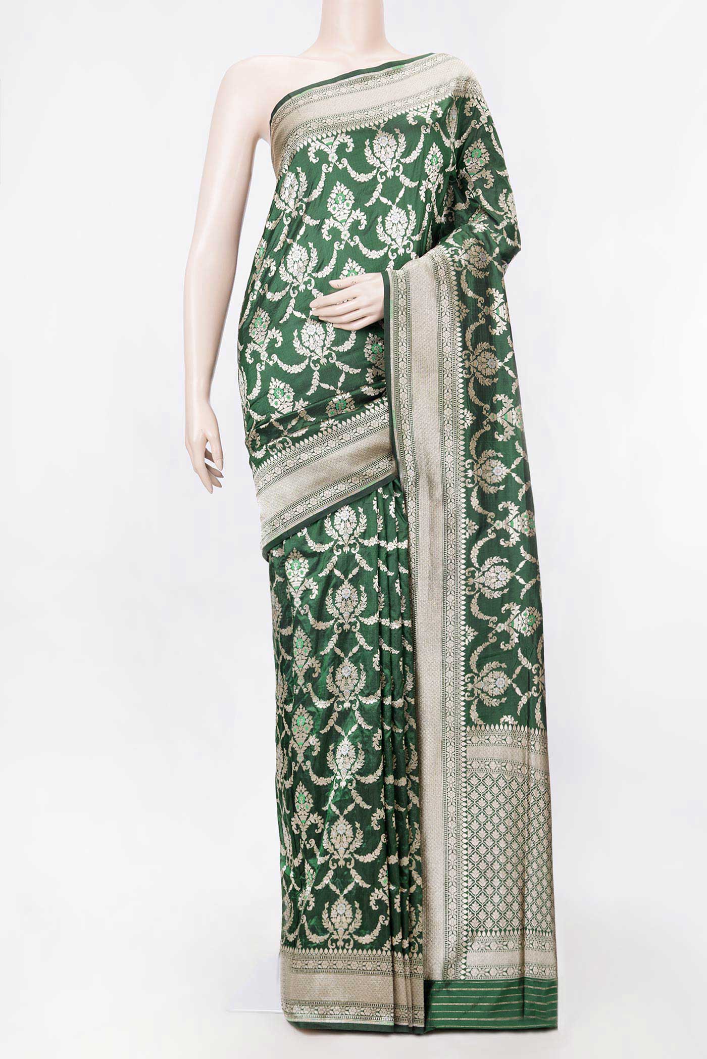 Green Dual Tone Banarasi Silk Saree