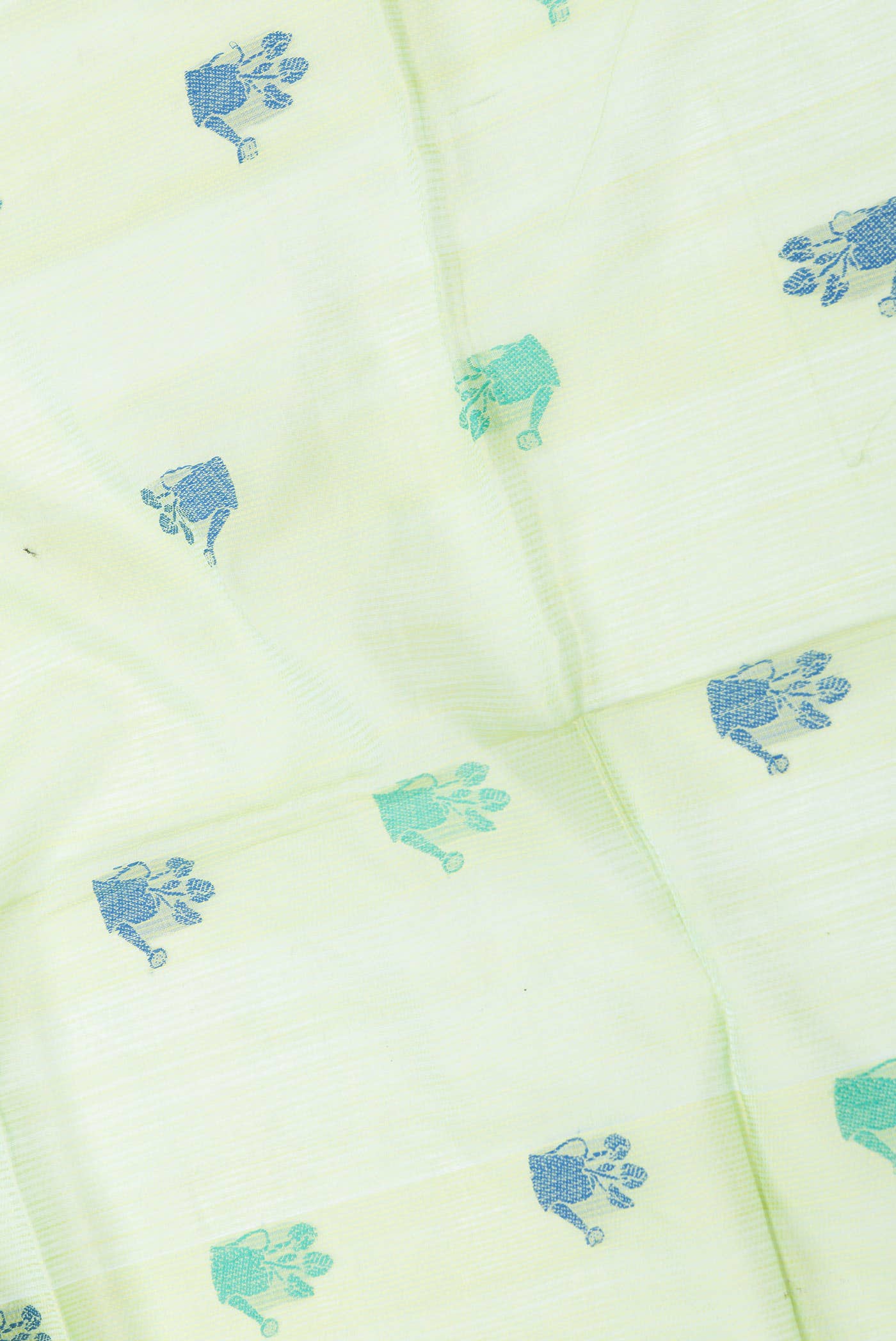 Green Dual Tone Chanderi Silk Saree - Image 3