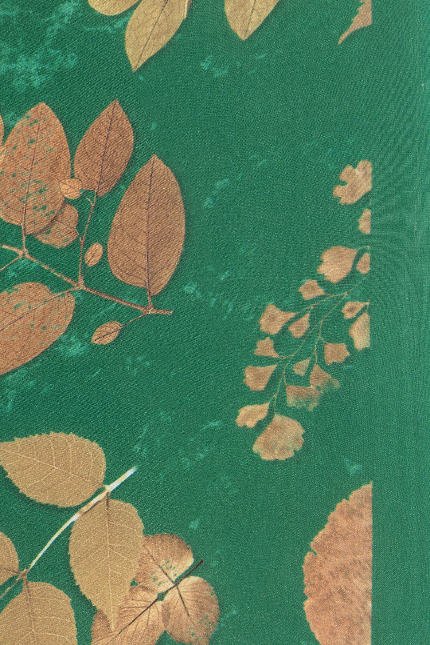 Green Mysore Crepe Saree - Image 3