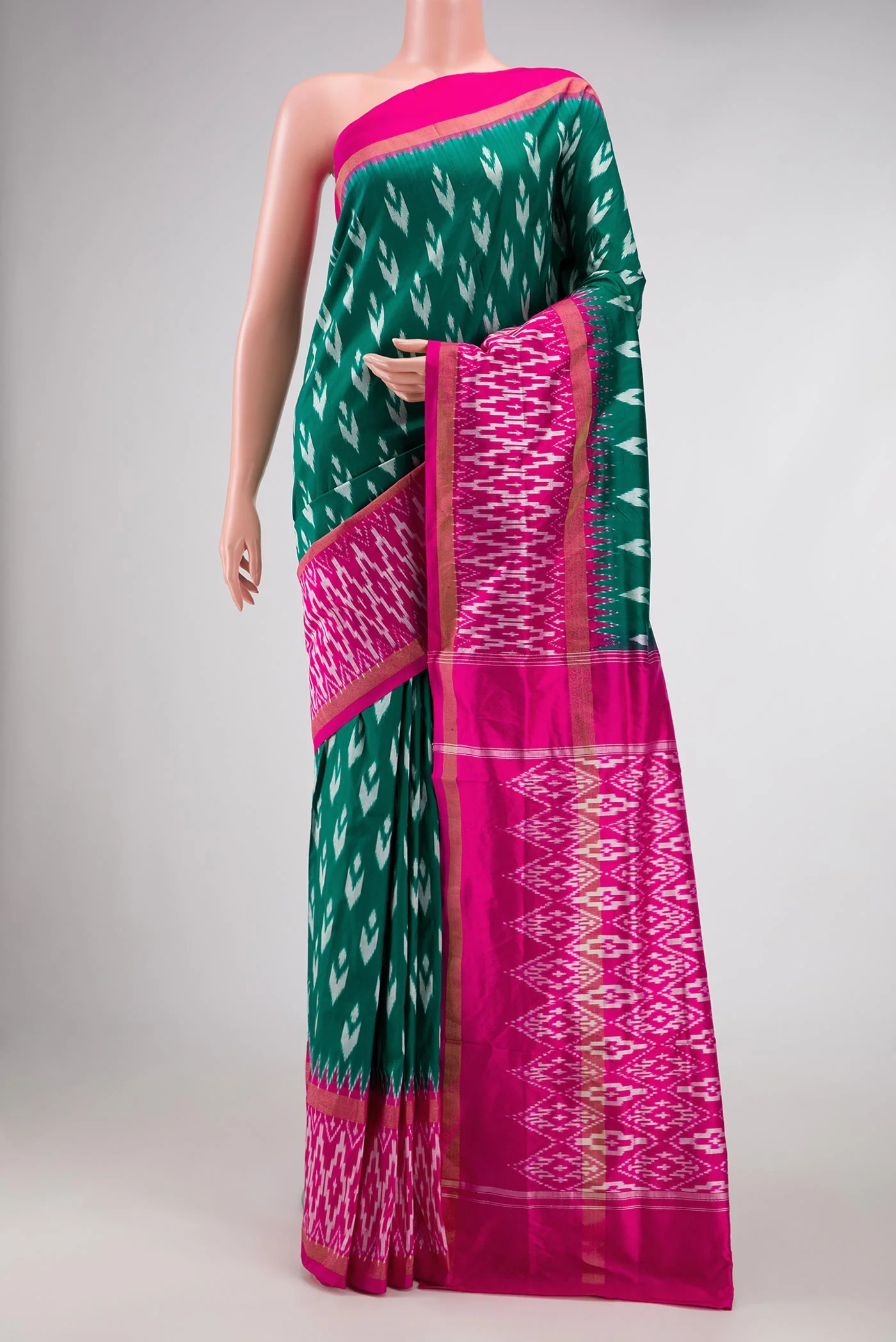 Green Pochampally Silk Saree