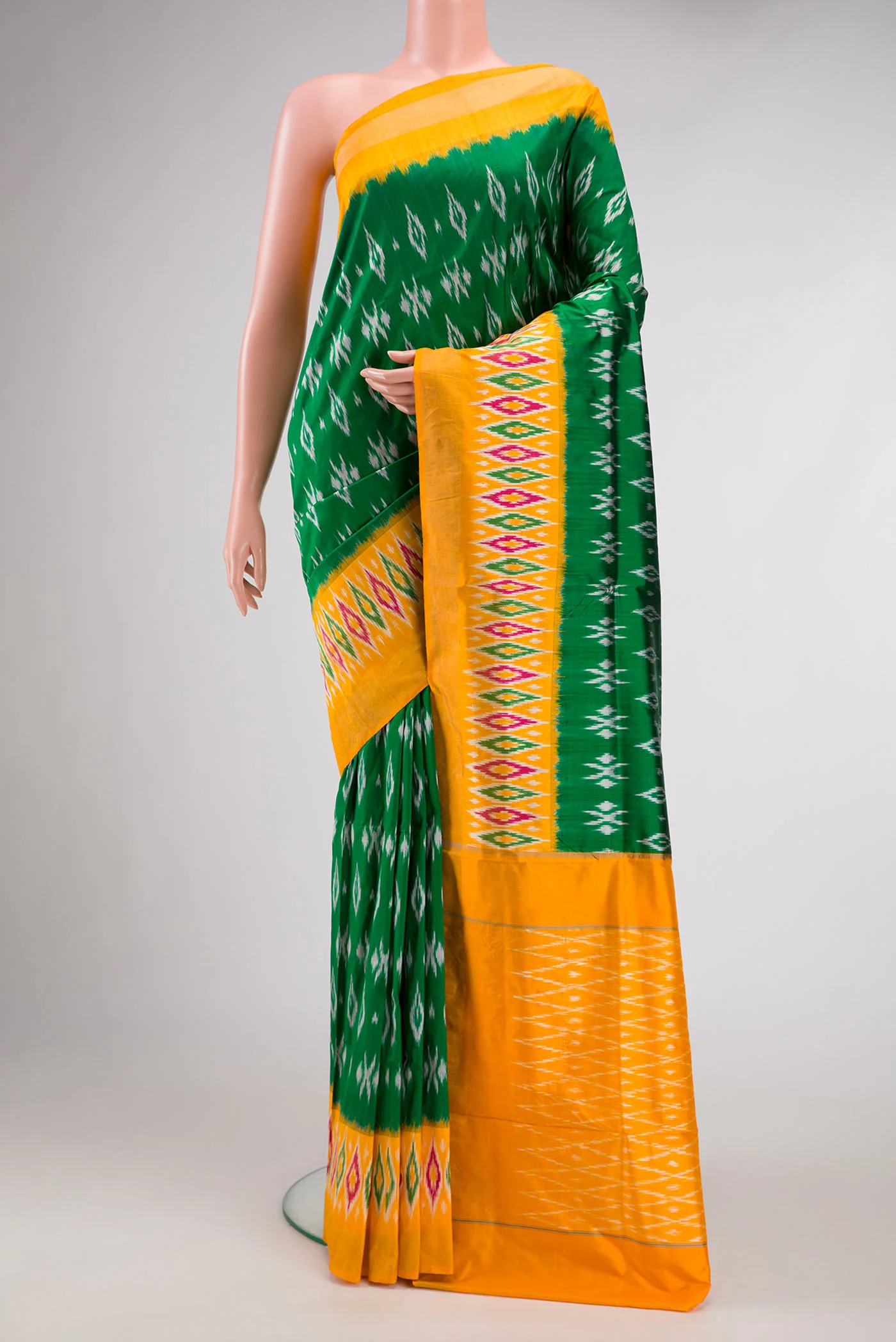 Green Pochampally Silk Saree