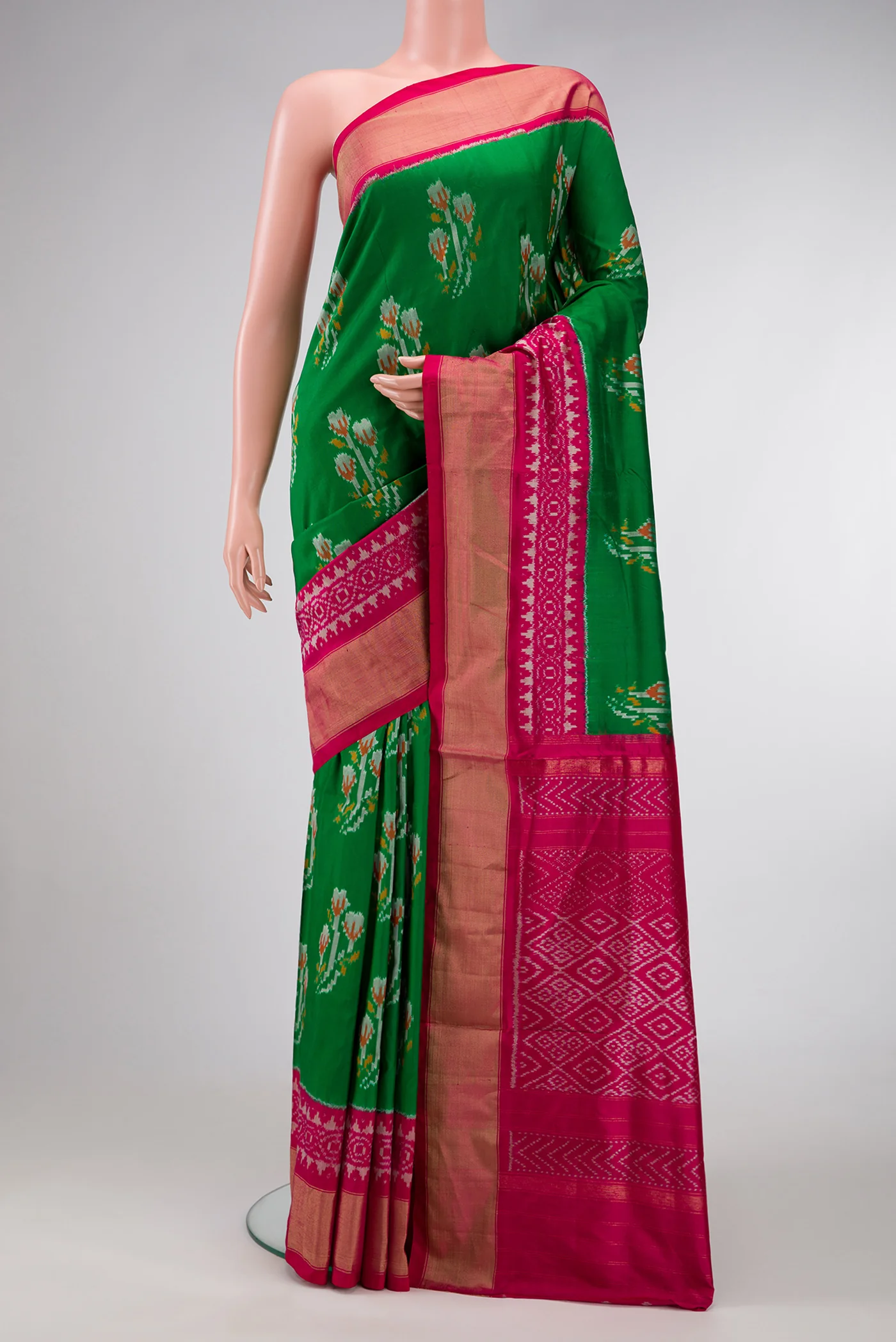 Green Pochampally Silk Saree