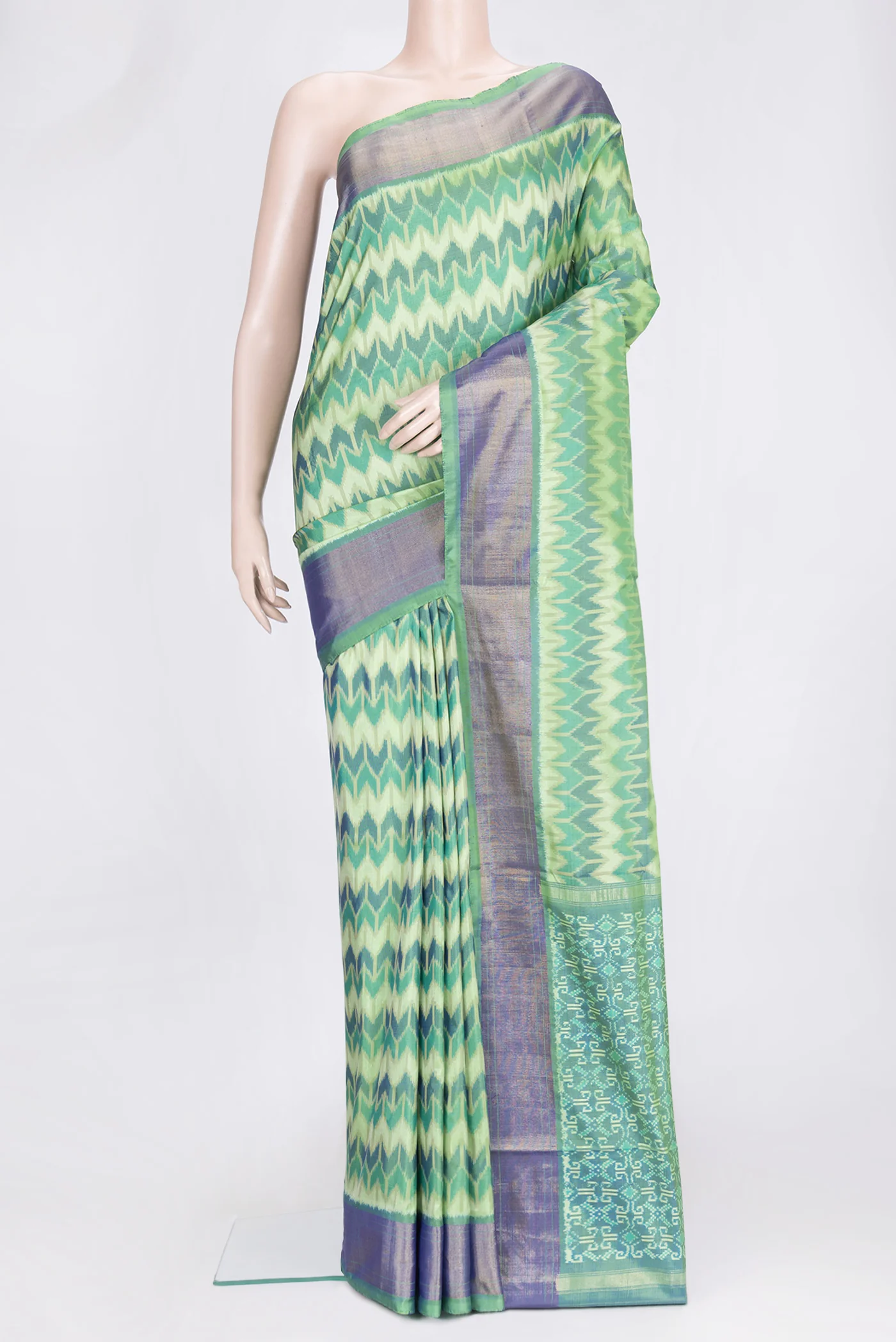 Green Pochampally Silk Saree