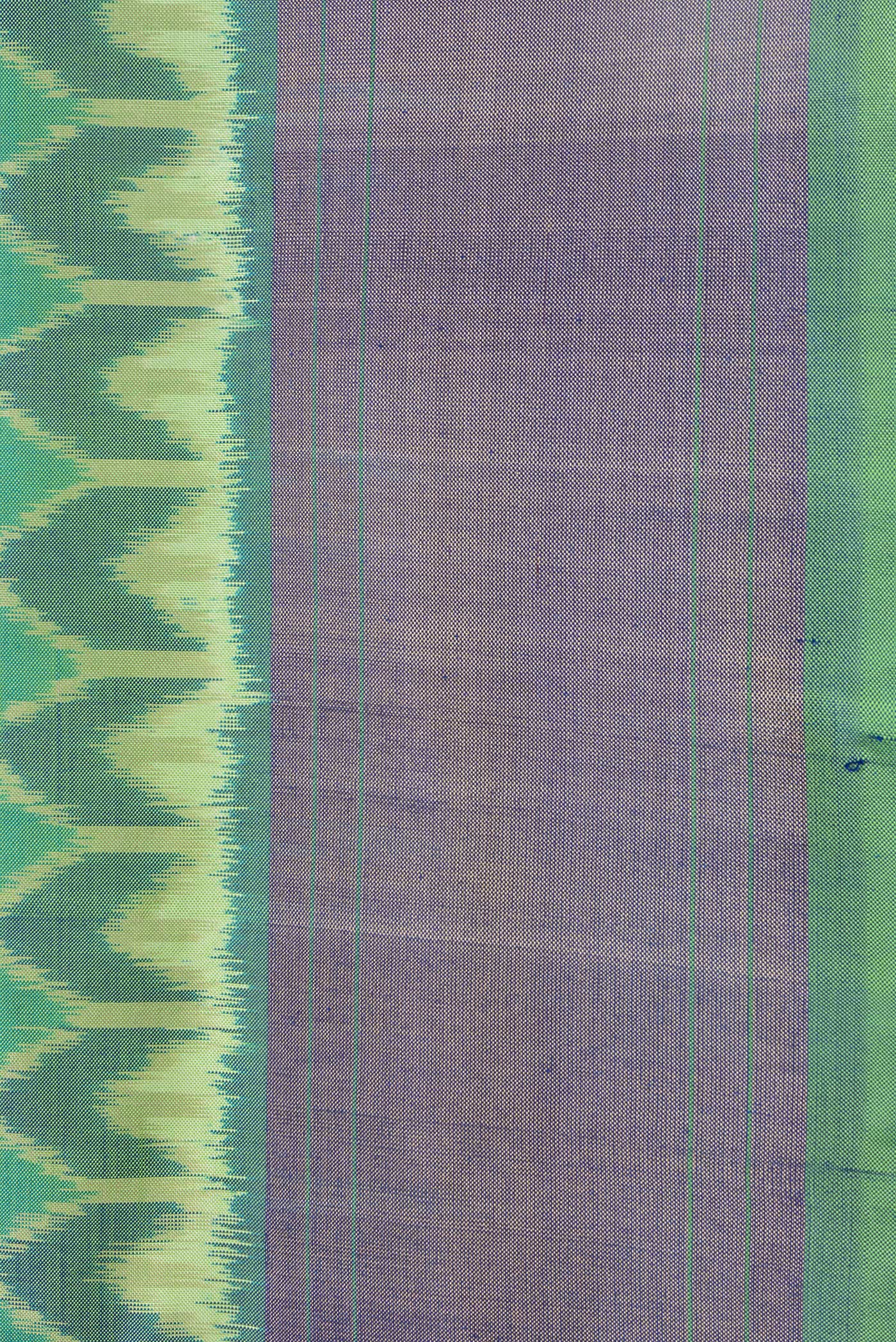 Green Pochampally Silk Saree - Image 3