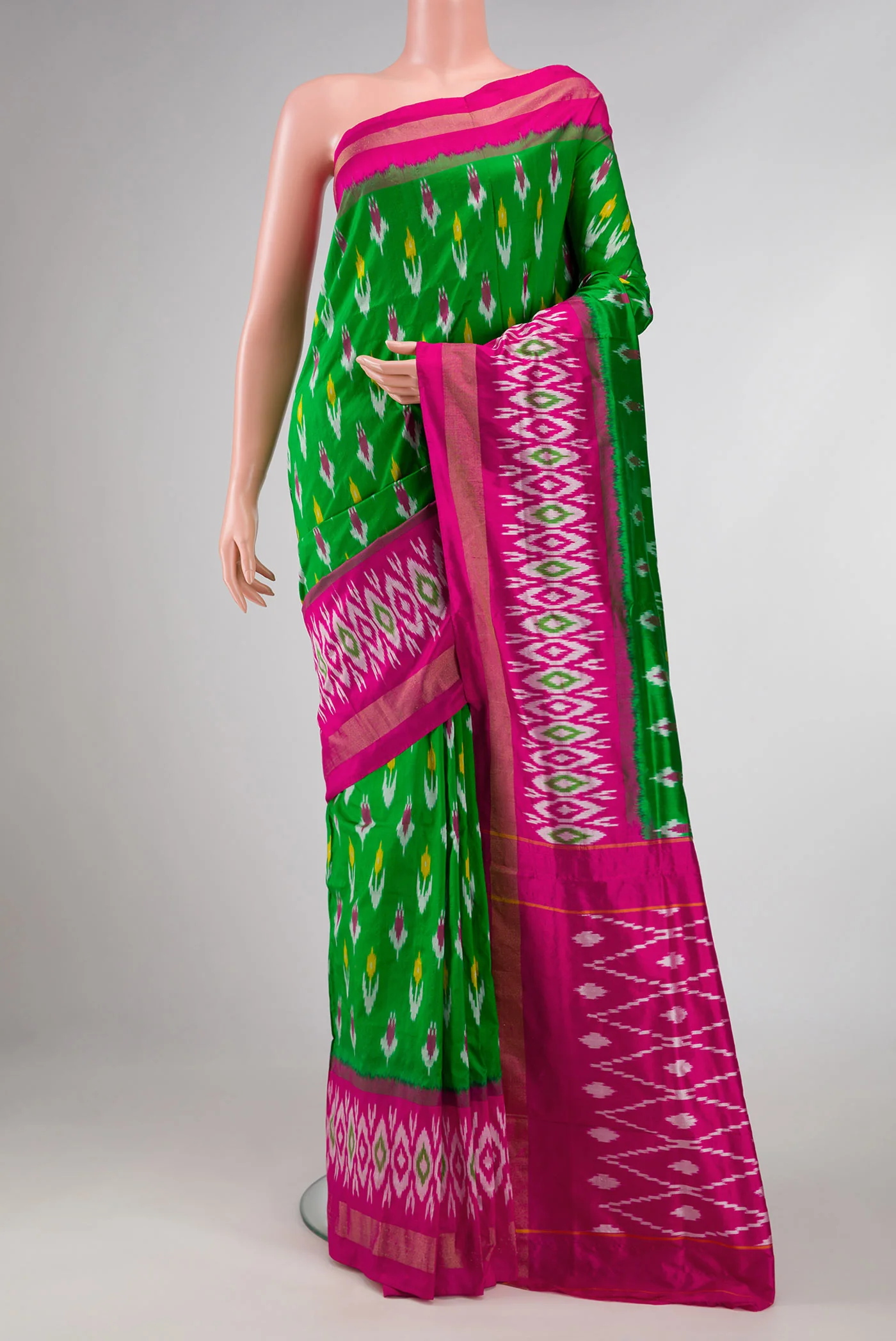 Green Pochampally Silk Saree
