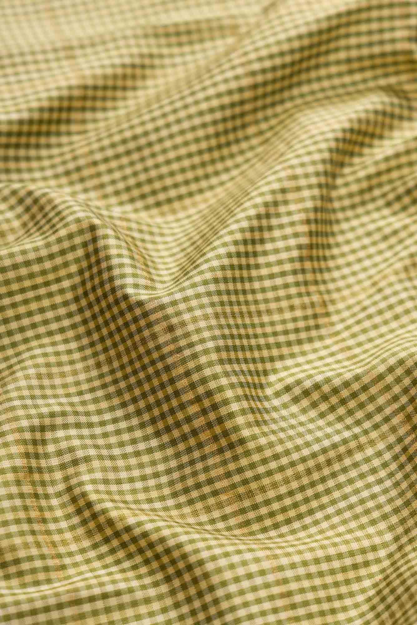 Green Dual Tone Double Ikat Saree - Image 3