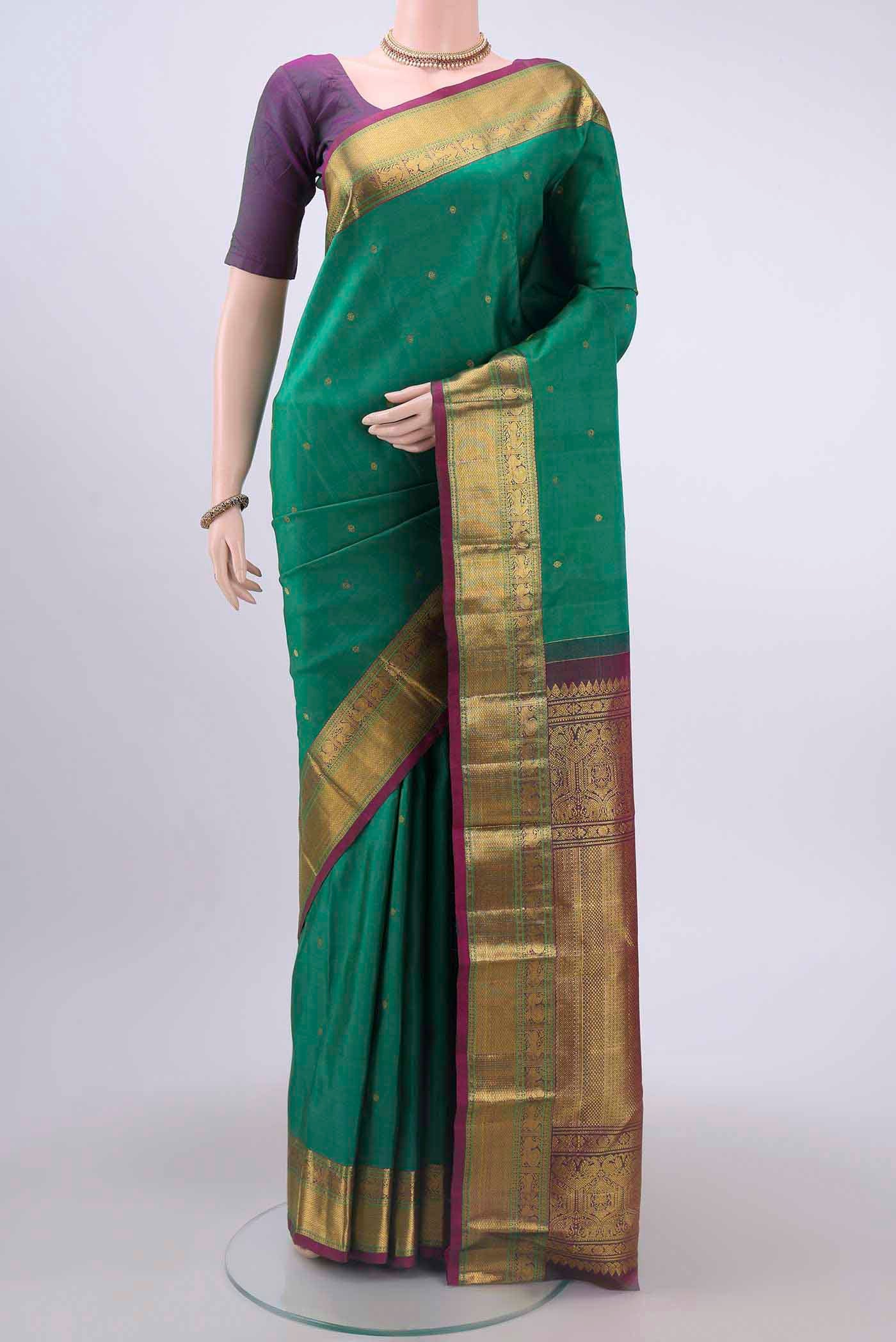 Green Dual Tone Kanchipuram Saree