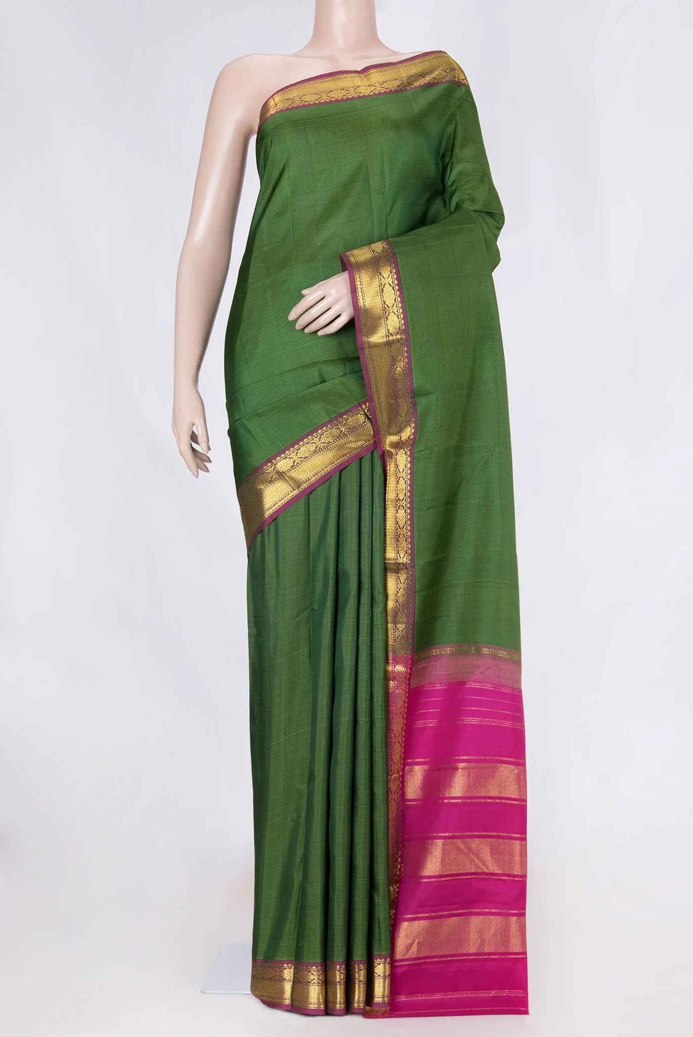 Green Dual Tone Kanchipuram Saree