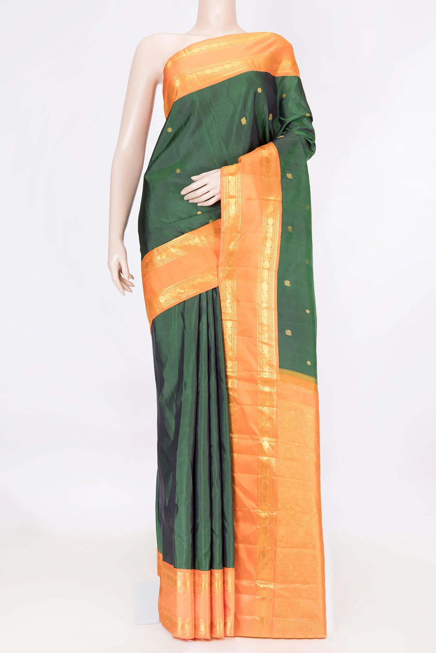 Green Dual Tone Kanjivaram Saree