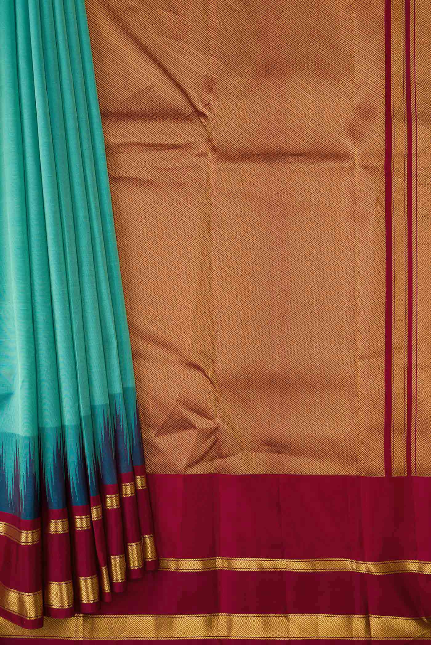 Blue Kanchipuram Silk Saree - Image 4