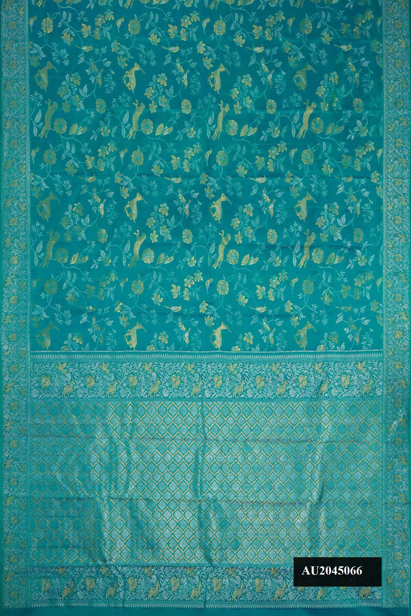 Green Dual Tone Kanchipuram Silk Saree